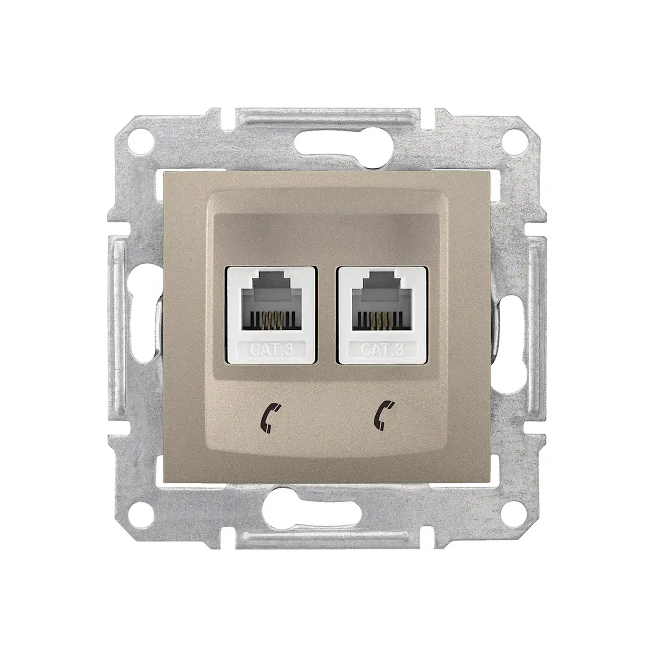 Priză de date SEDNA titan Schneider-Electric - Tip 2 x RJ11