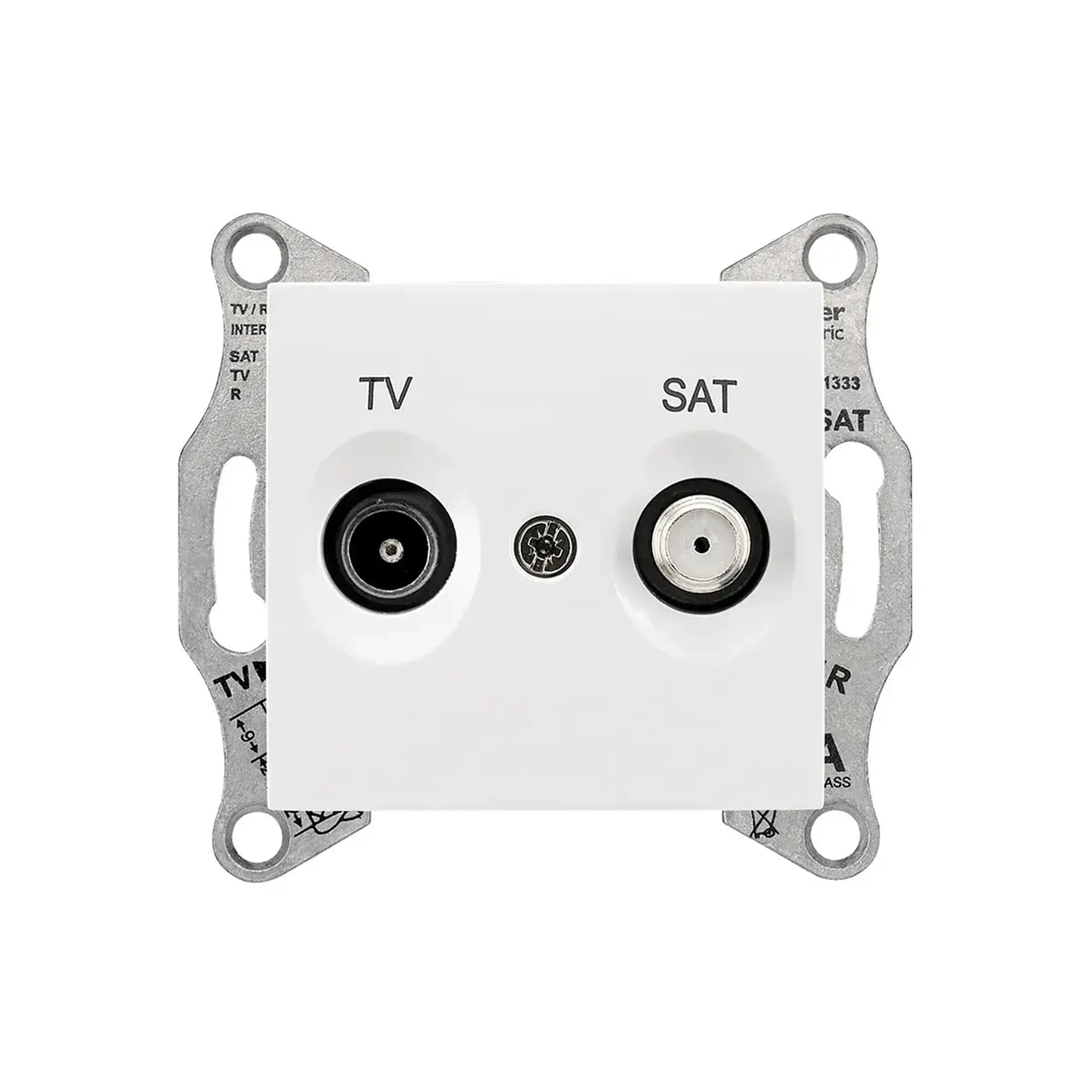 Priză TV/SAT SEDNA 220 V alb Schneider-Electric