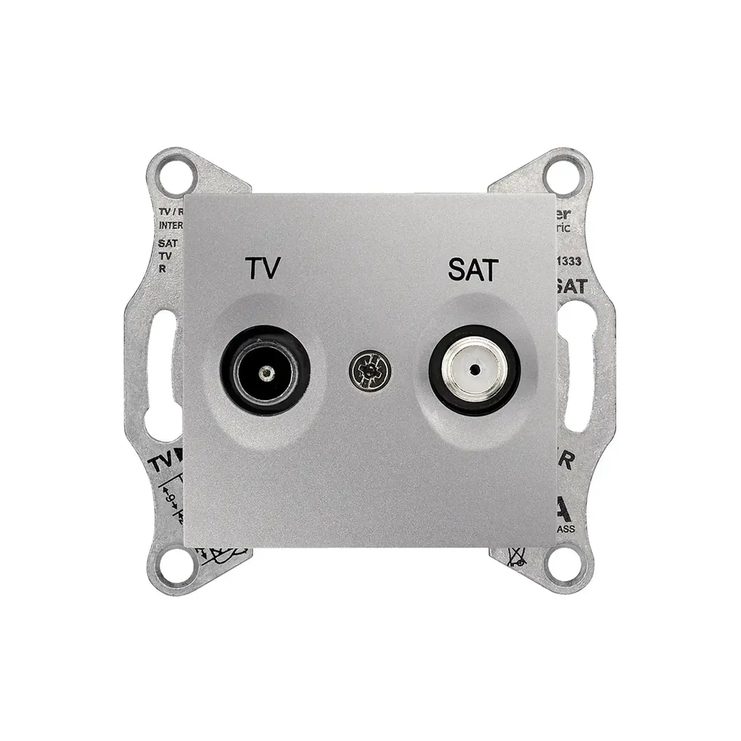 Priză TV/SAT SEDNA 220 V aluminiu Schneider-Electric