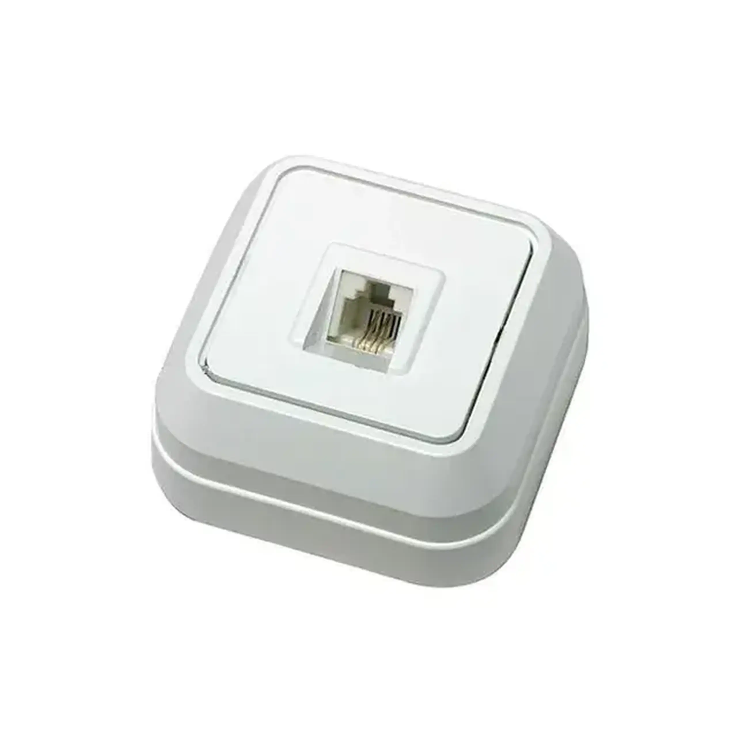 Priză de telefon alb Makel