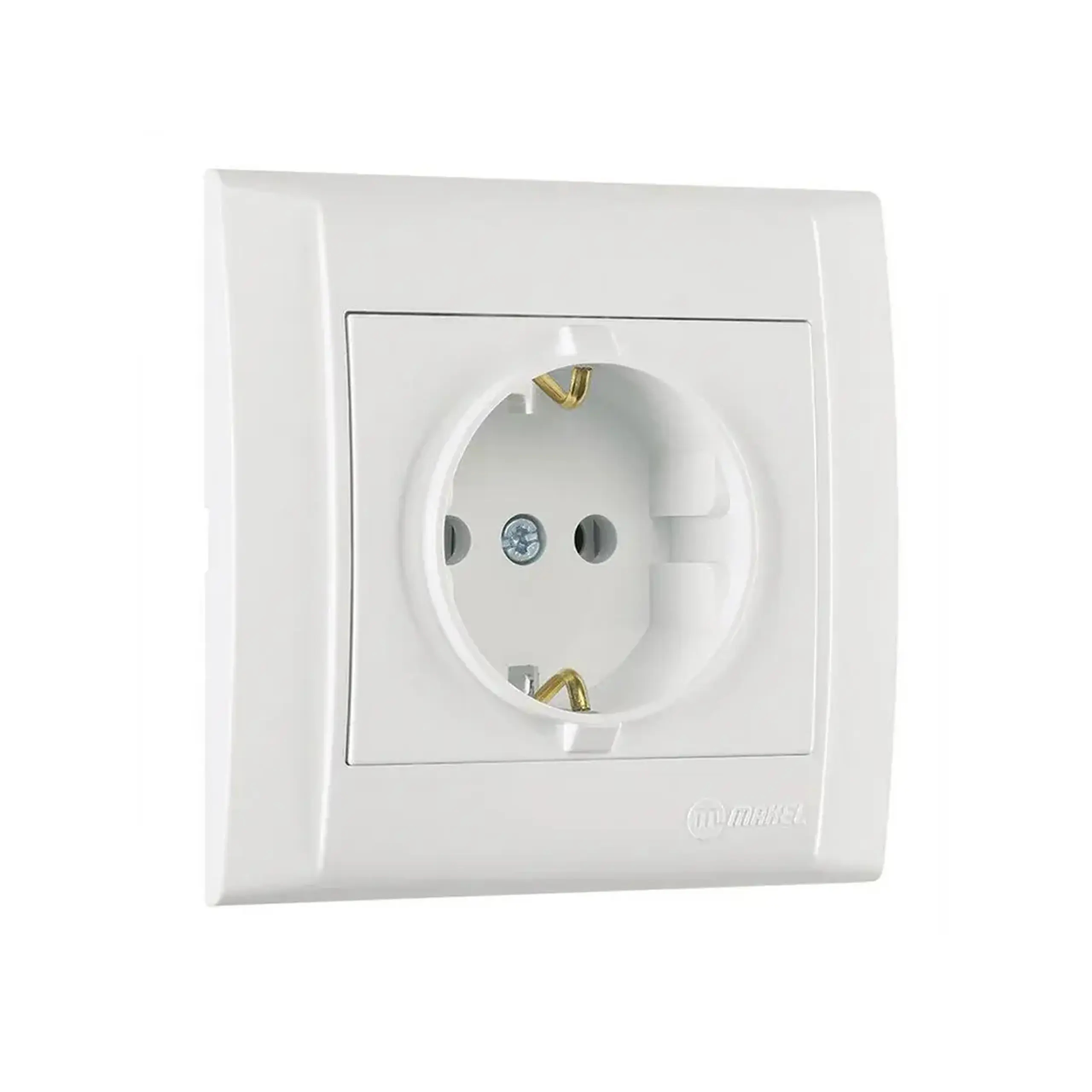 Priză unitară euro defne 16 A 250 V alb Makel