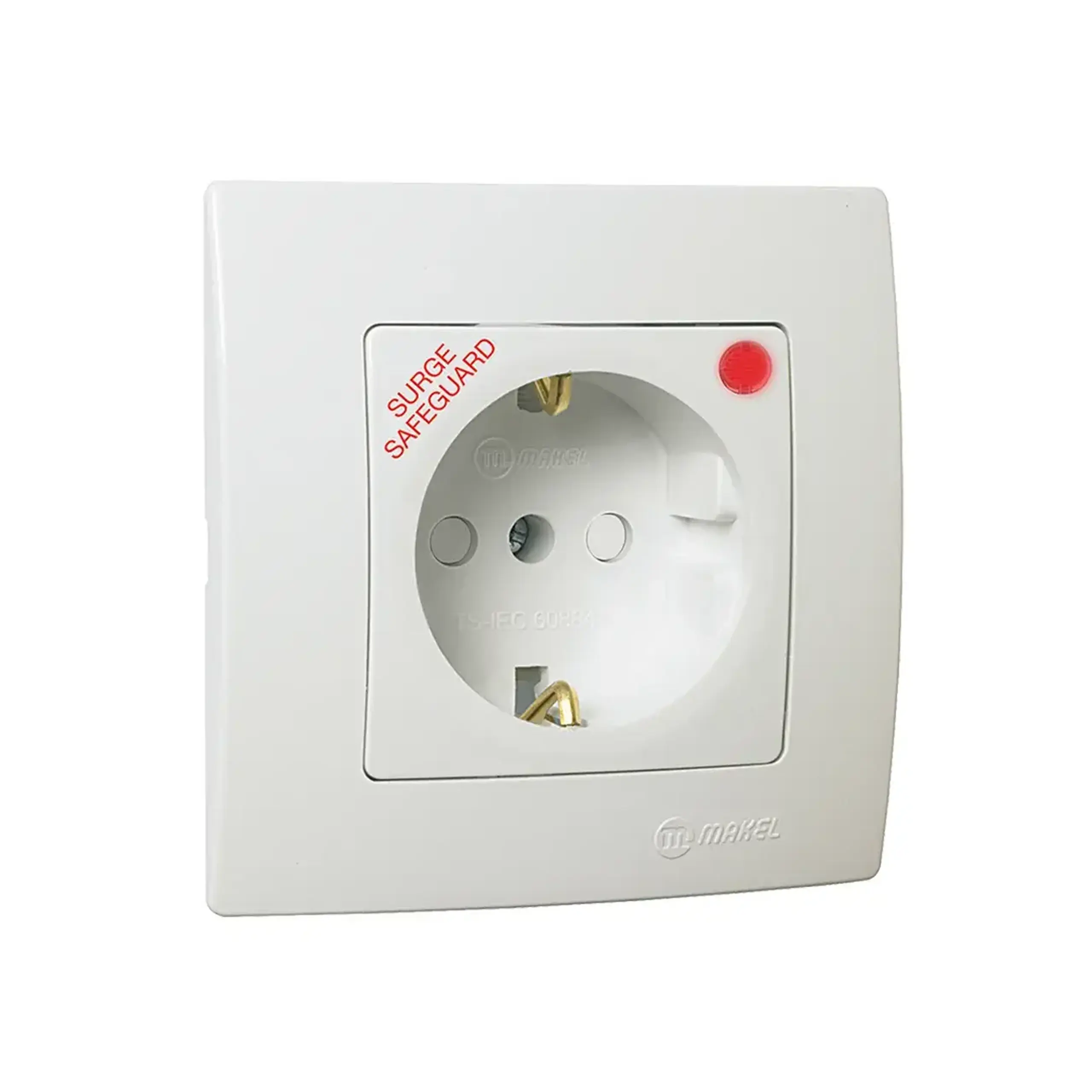 Priză cu protecție la supratensiune defne 16 A 250 V alb Makel