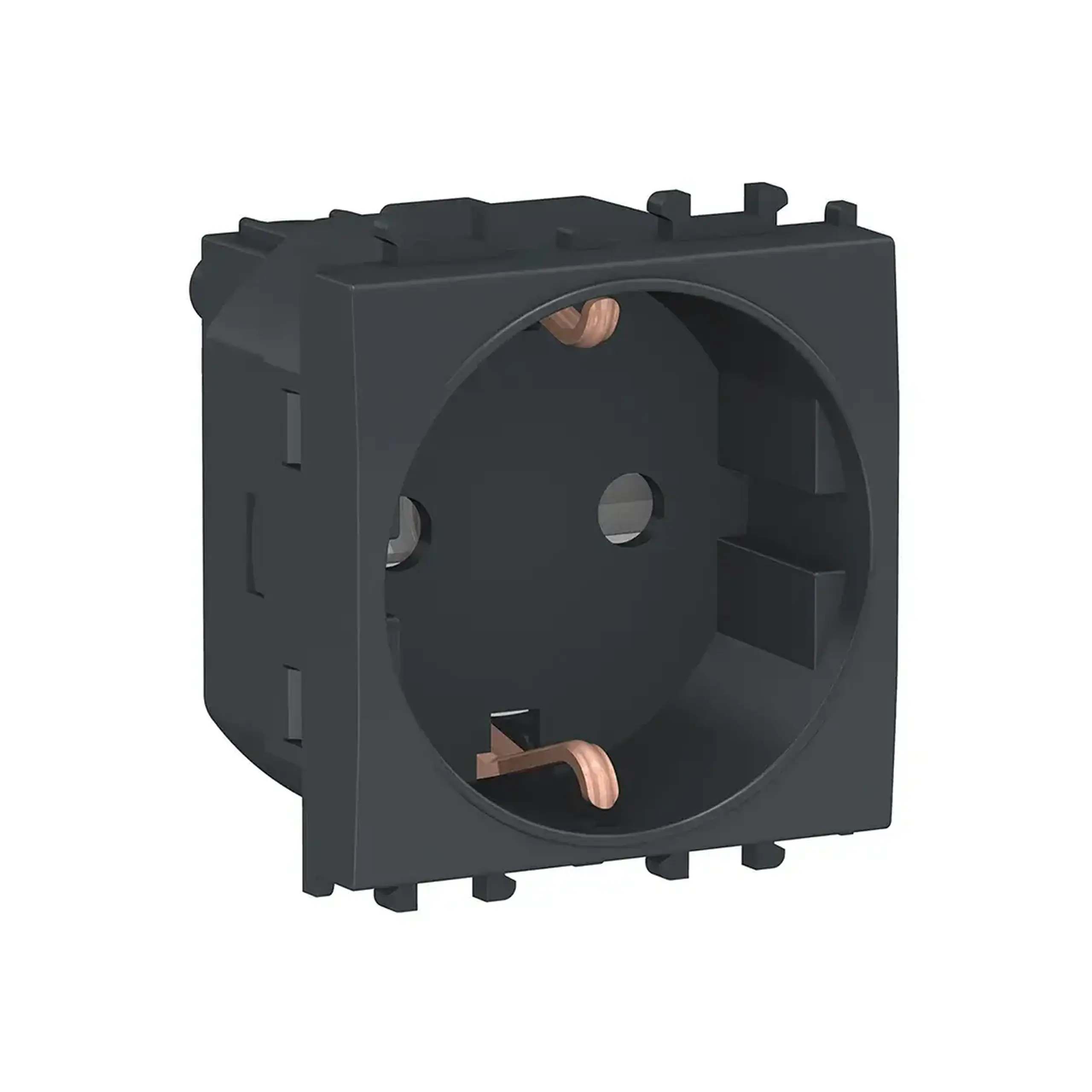 Priză unitară cu obturator easy Styl 16 A 250 V negru Schneider-Electric