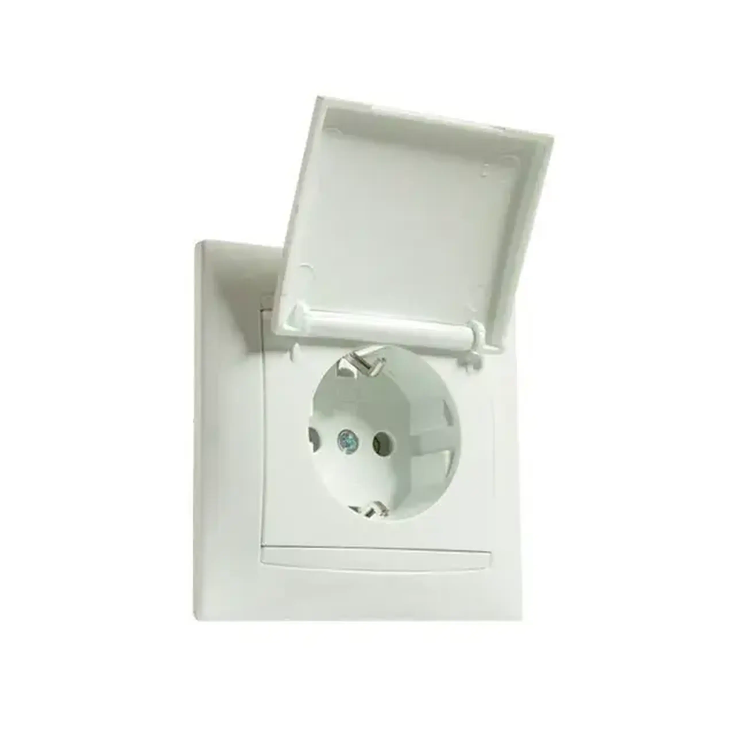 Priză euro cu capac JASMIN 16 A 230 V alb Elmos
