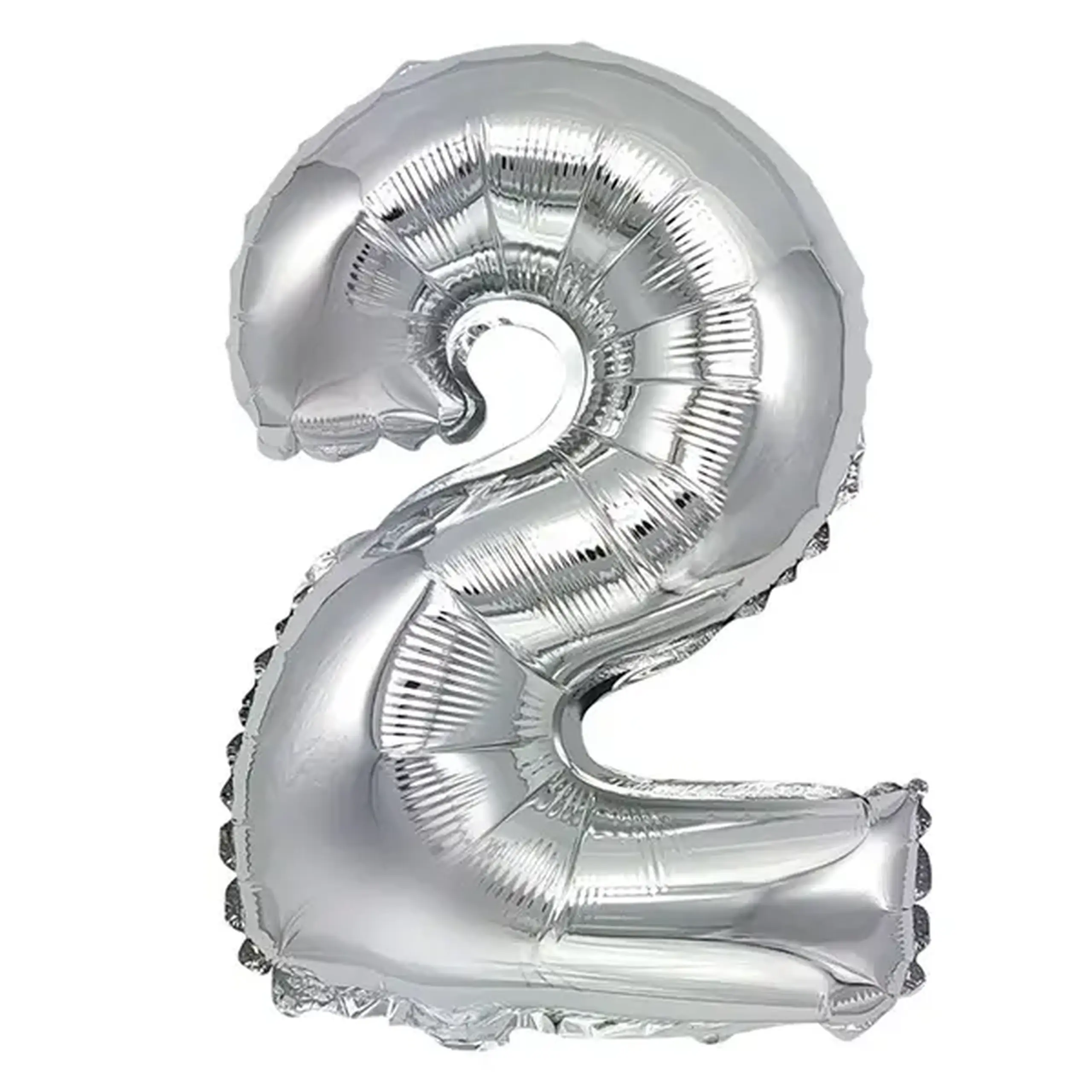 Balon argintiu cifra 2