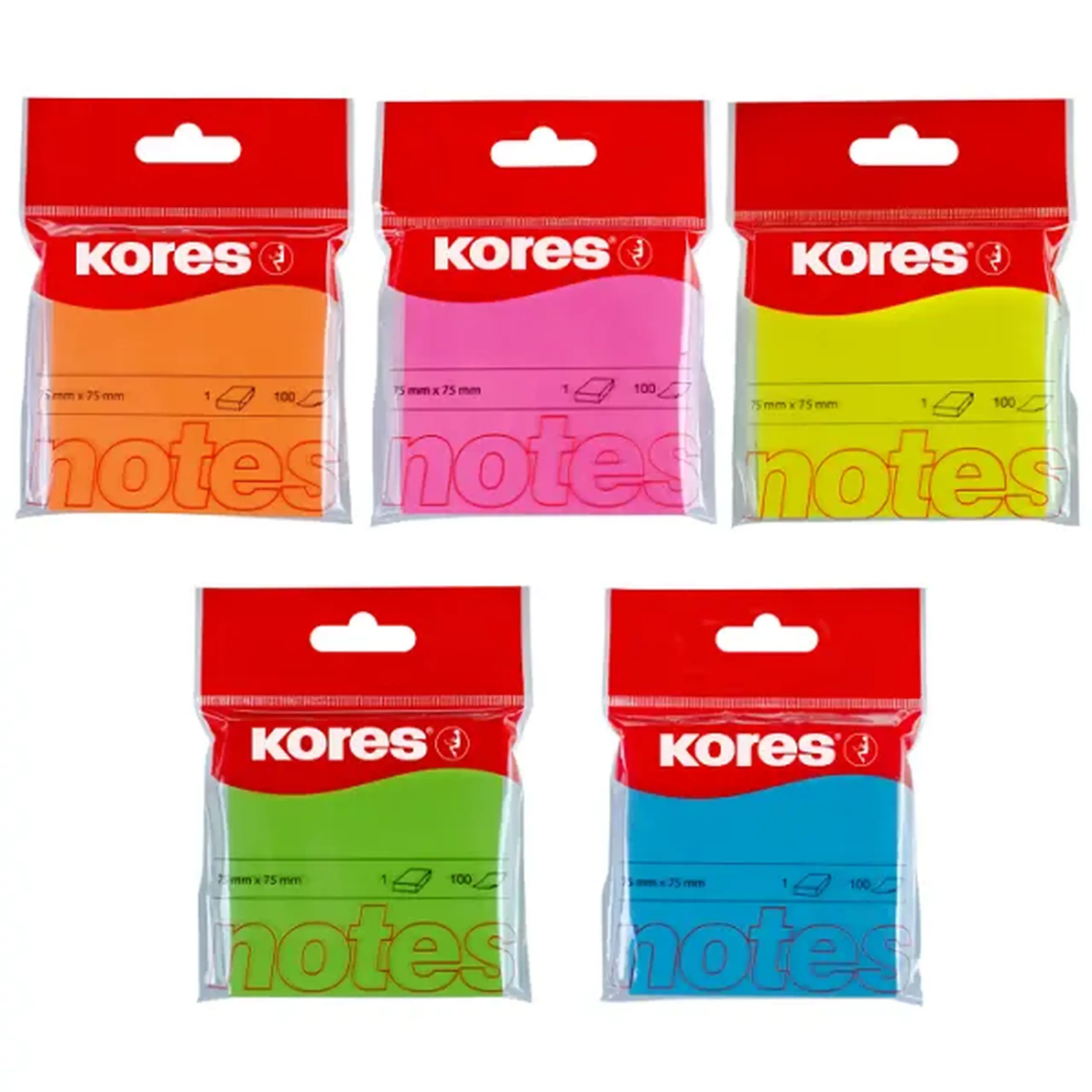 Notite autoadezive KORES 100 foi (albastru) 27 909