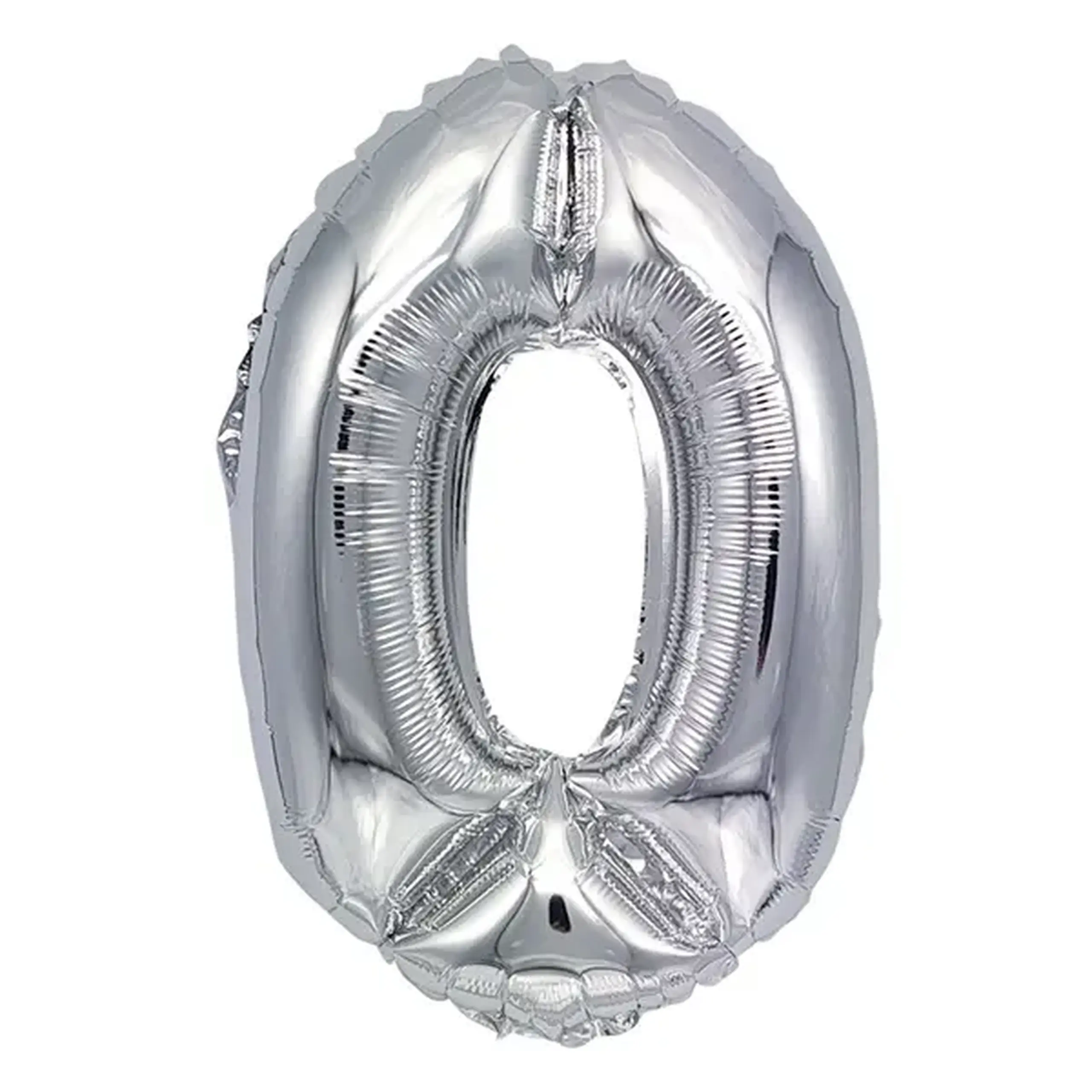 Balon argintiu cifra 0