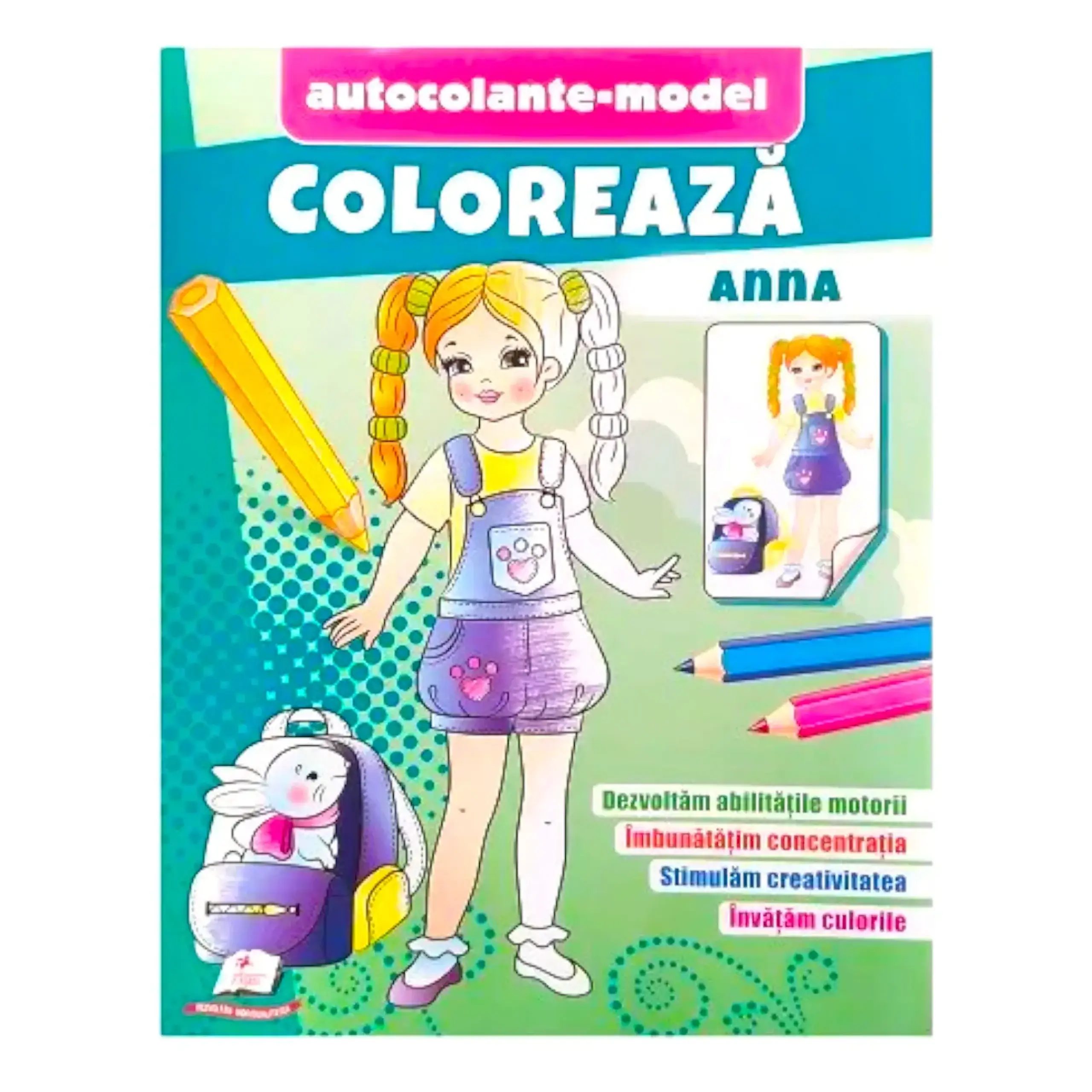 Coloreaza+autocolante - Anna