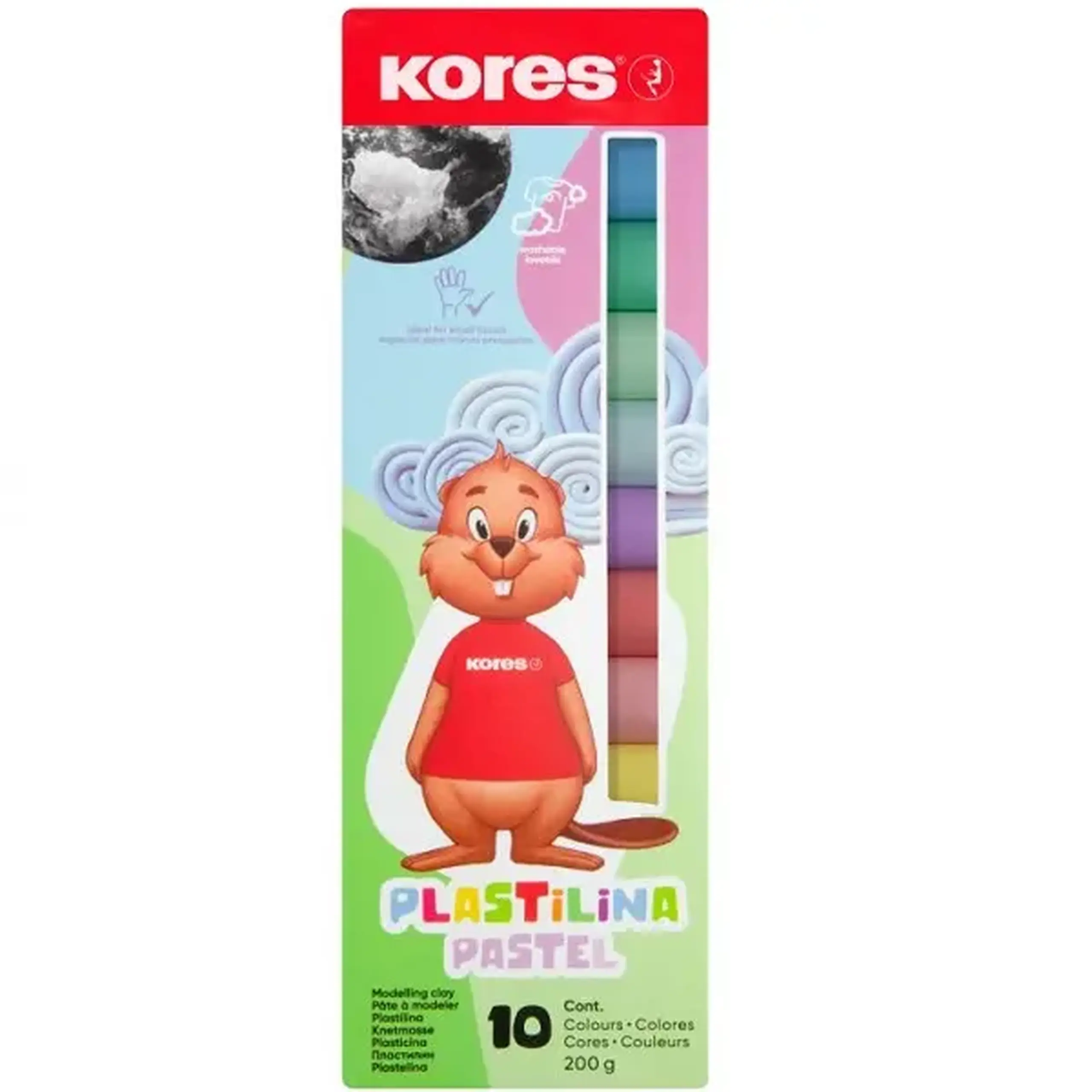 Plastilina Kores 10 culori PASTEL