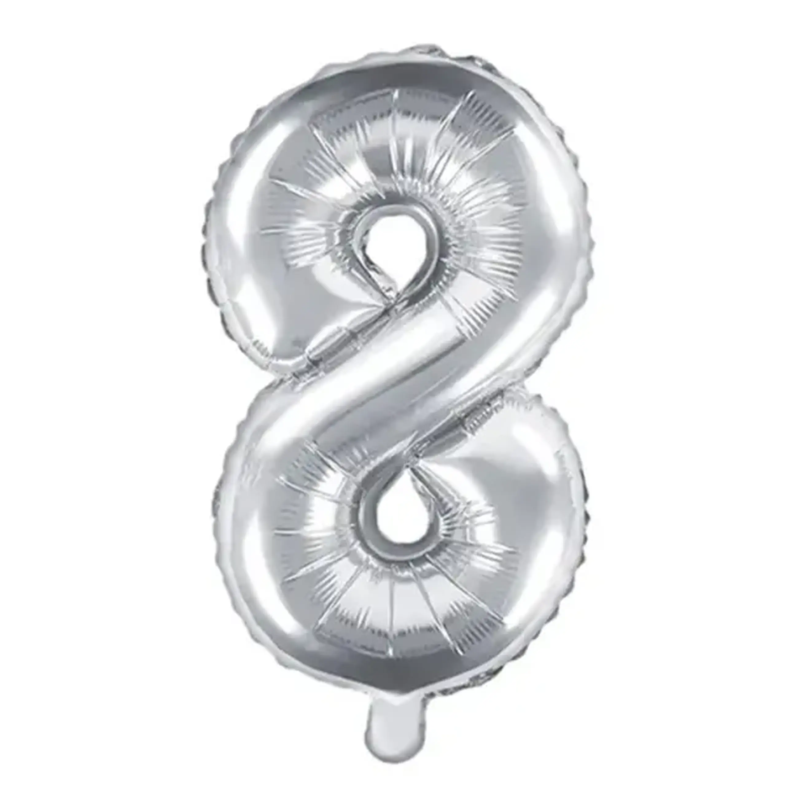Balon argintiu cifra 8
