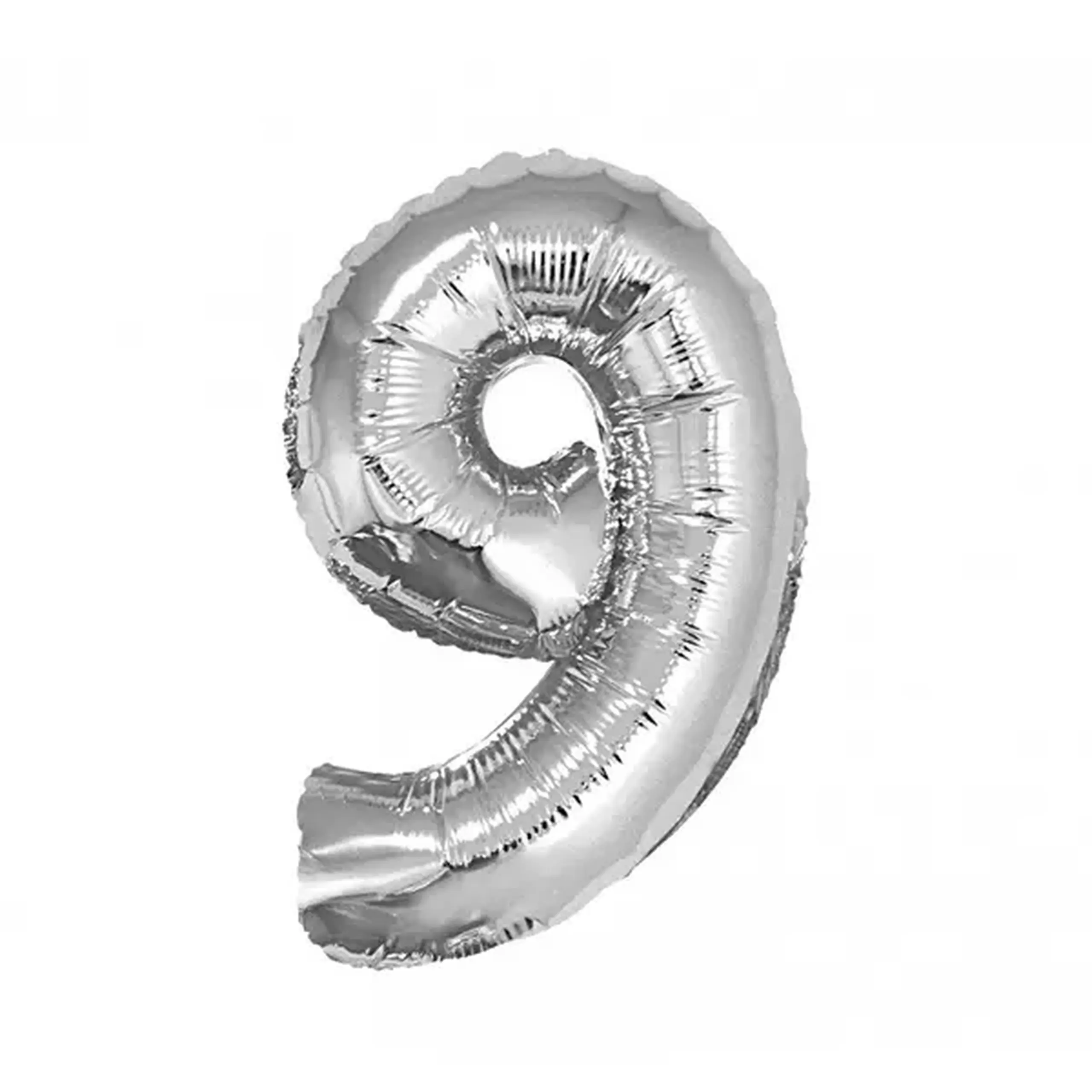 Balon argintiu cifra 9