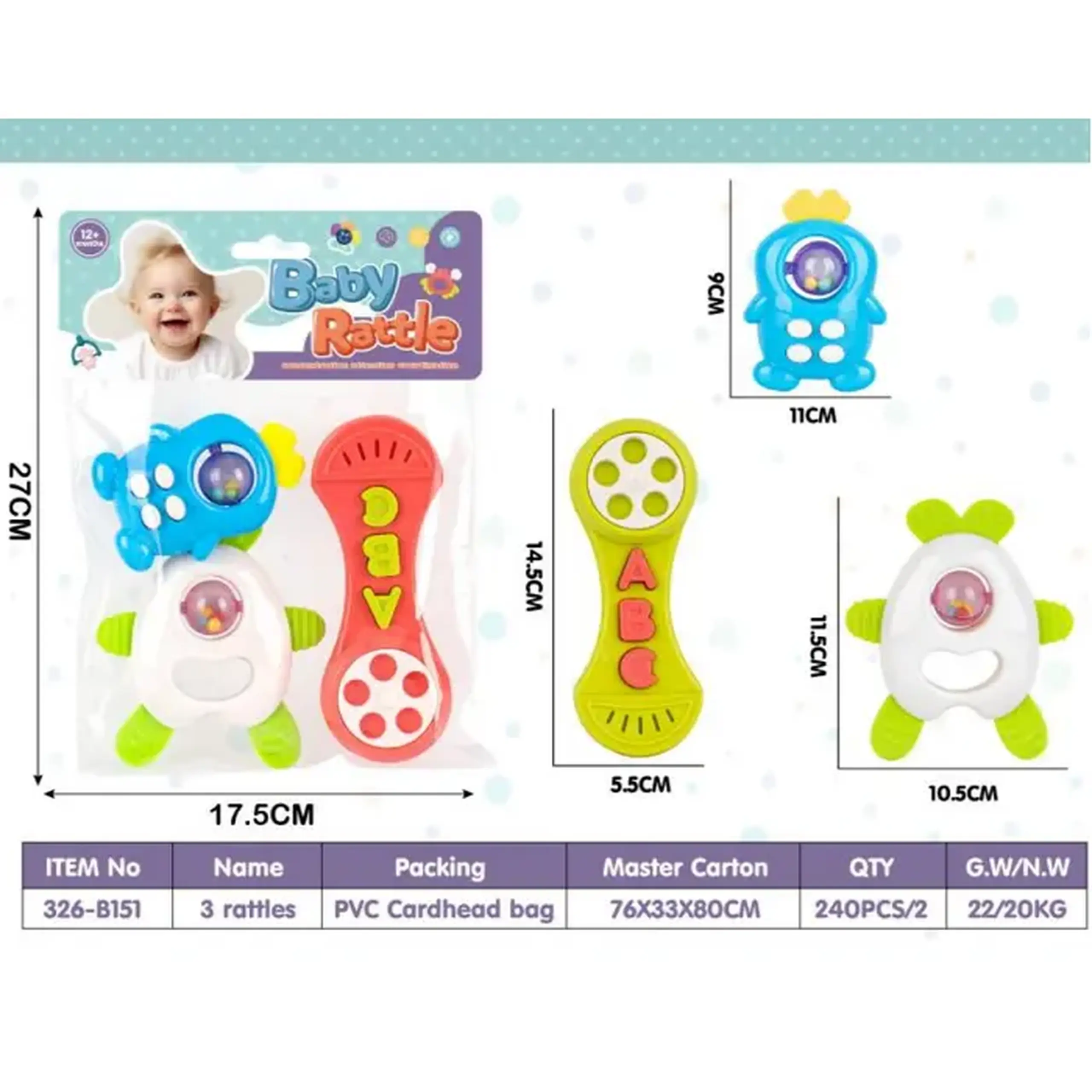 Set jucarii sunatoare (3pcs)