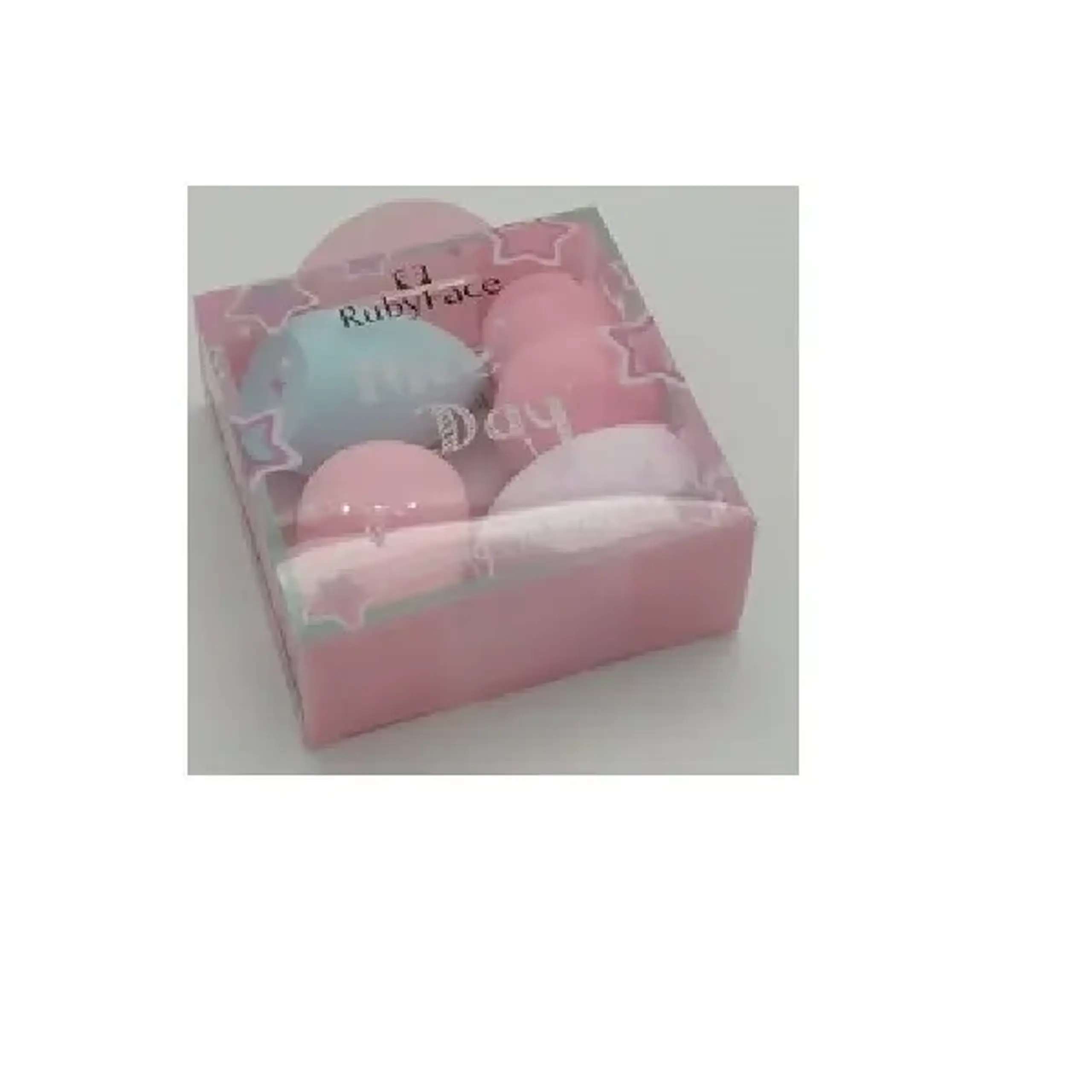 Set de burete pentru machiaj colorat diferit (4 piese) (01-24)