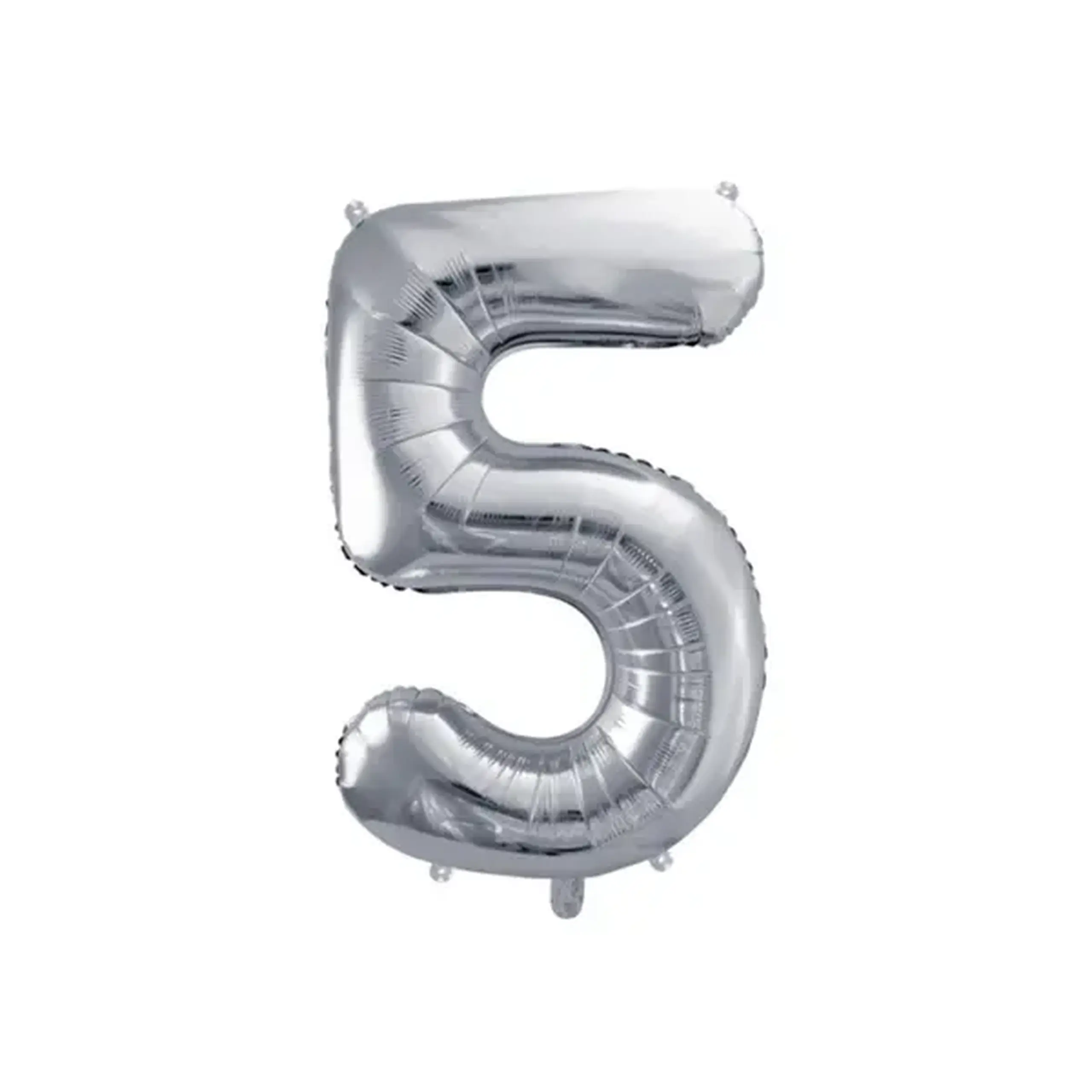 Balon argintiu cifra 5