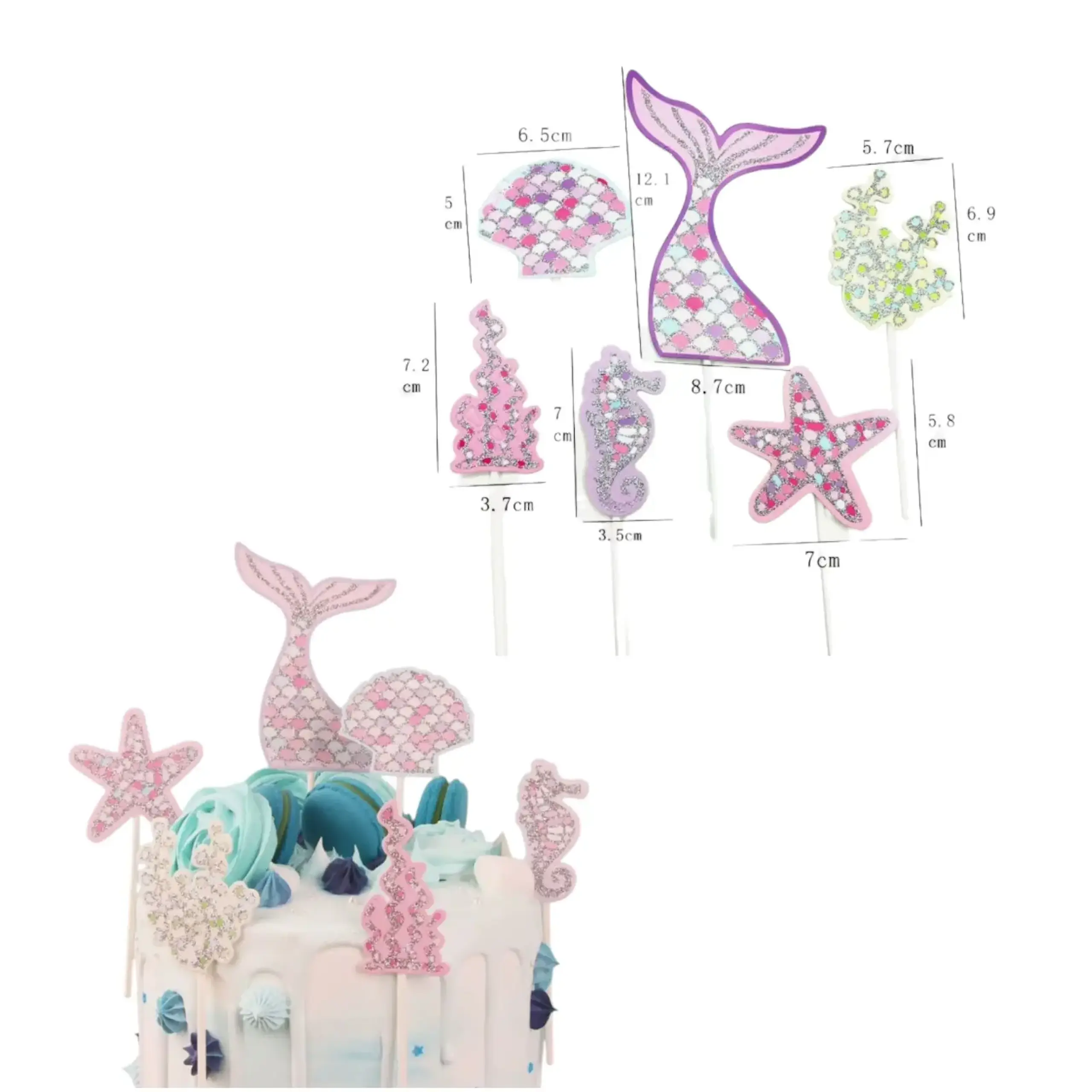 Topper Coada de Sirenă (6 pcs) – 33 231