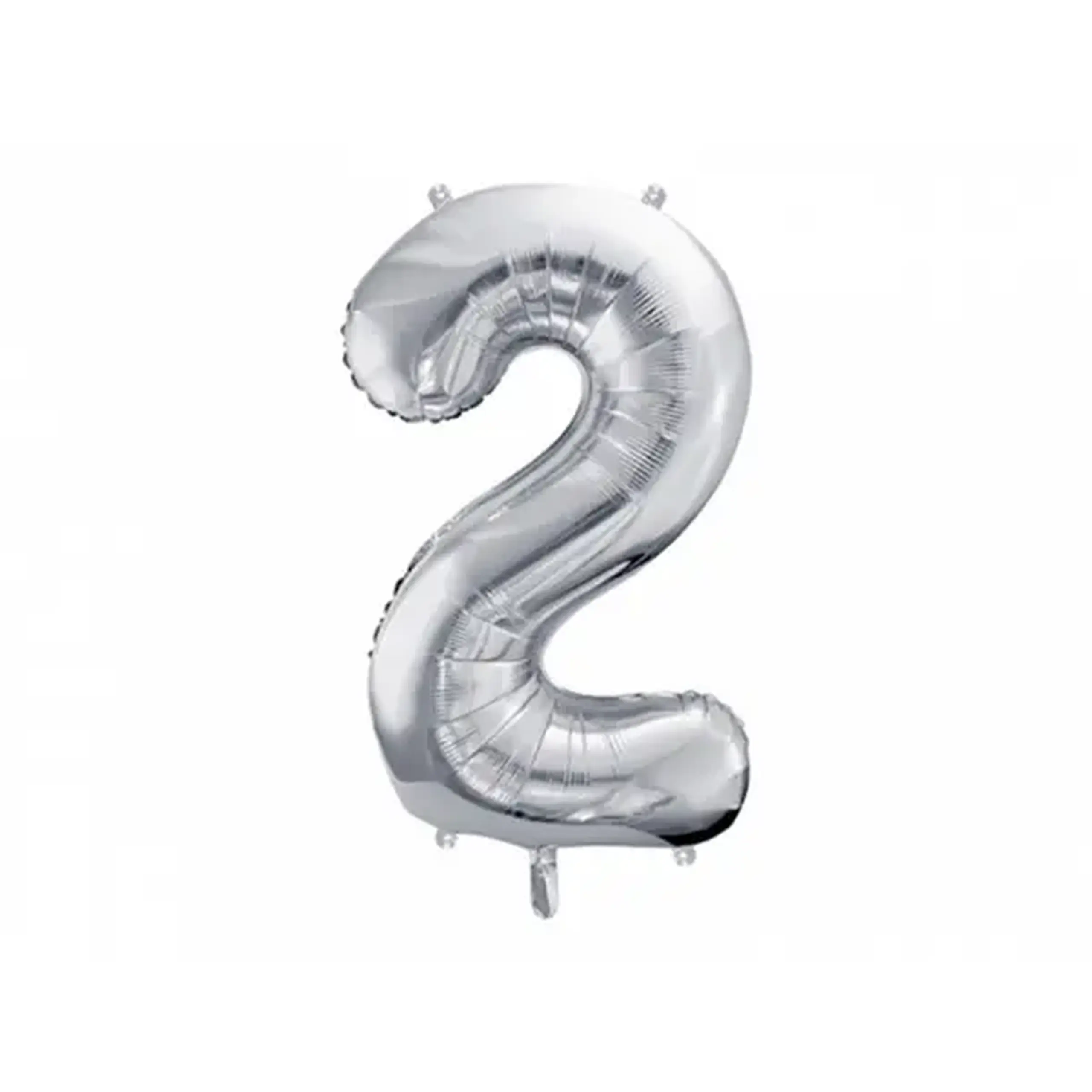 Balon argintiu cifra 2