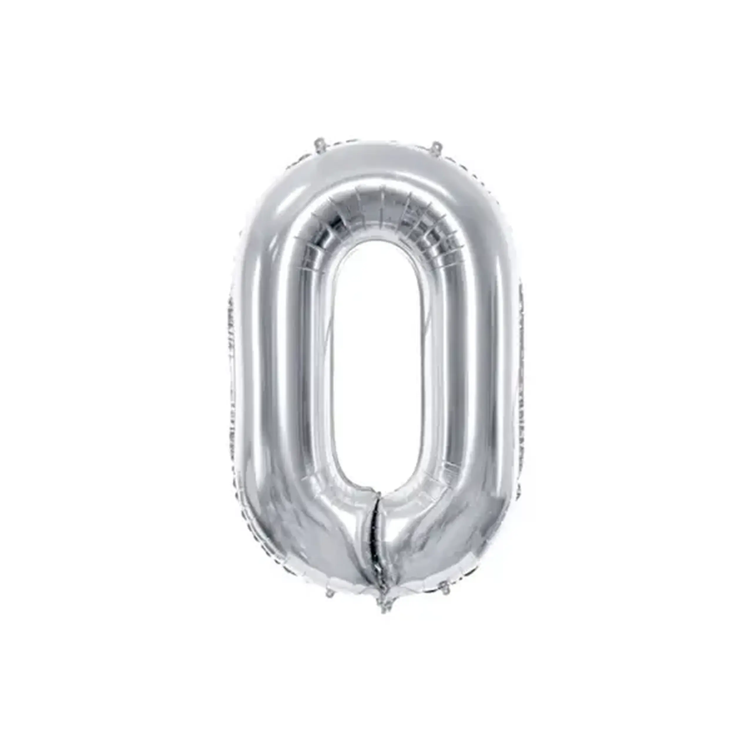 Balon argintiu cifra 0