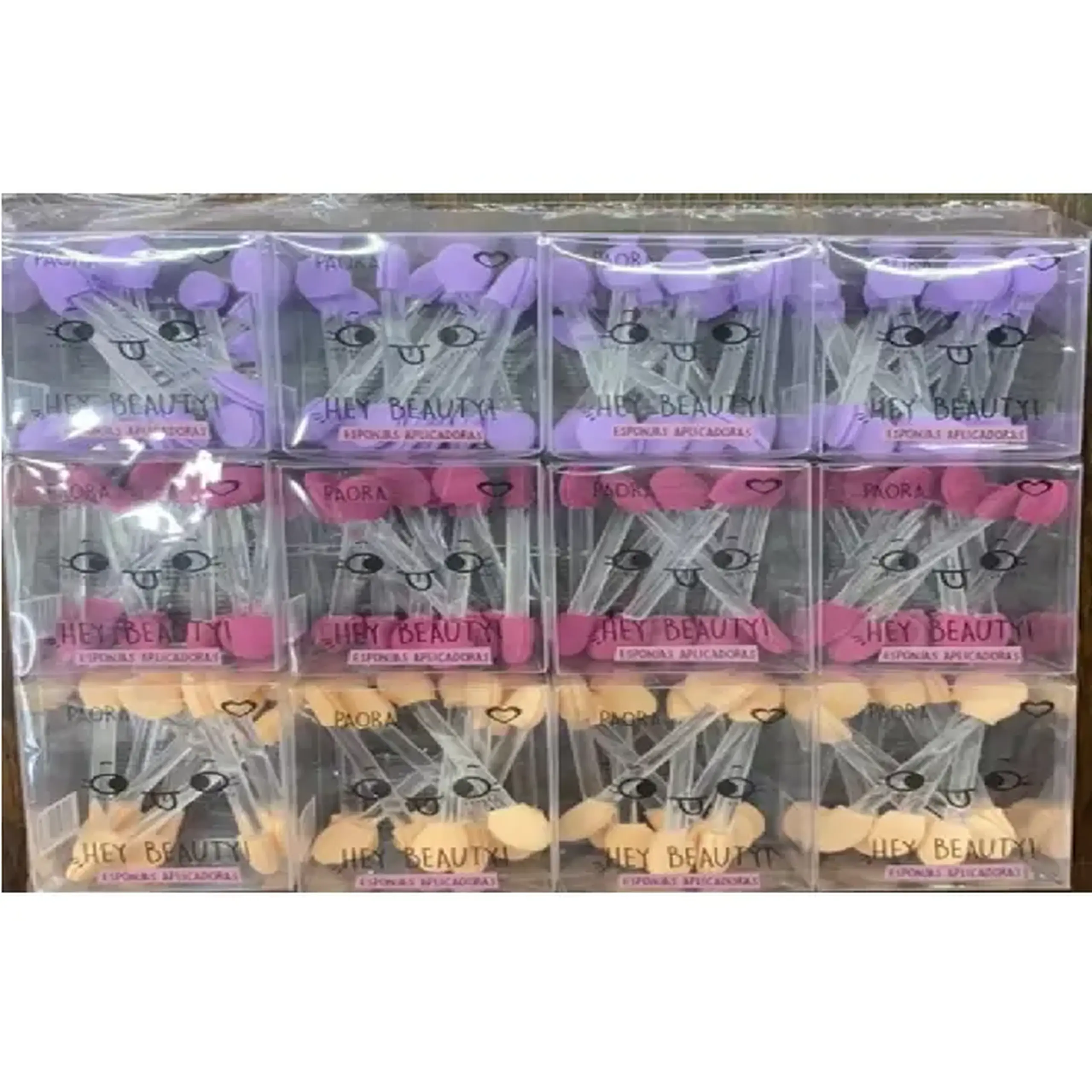 Set pensula cu burete pentru machiaj (10pcs)