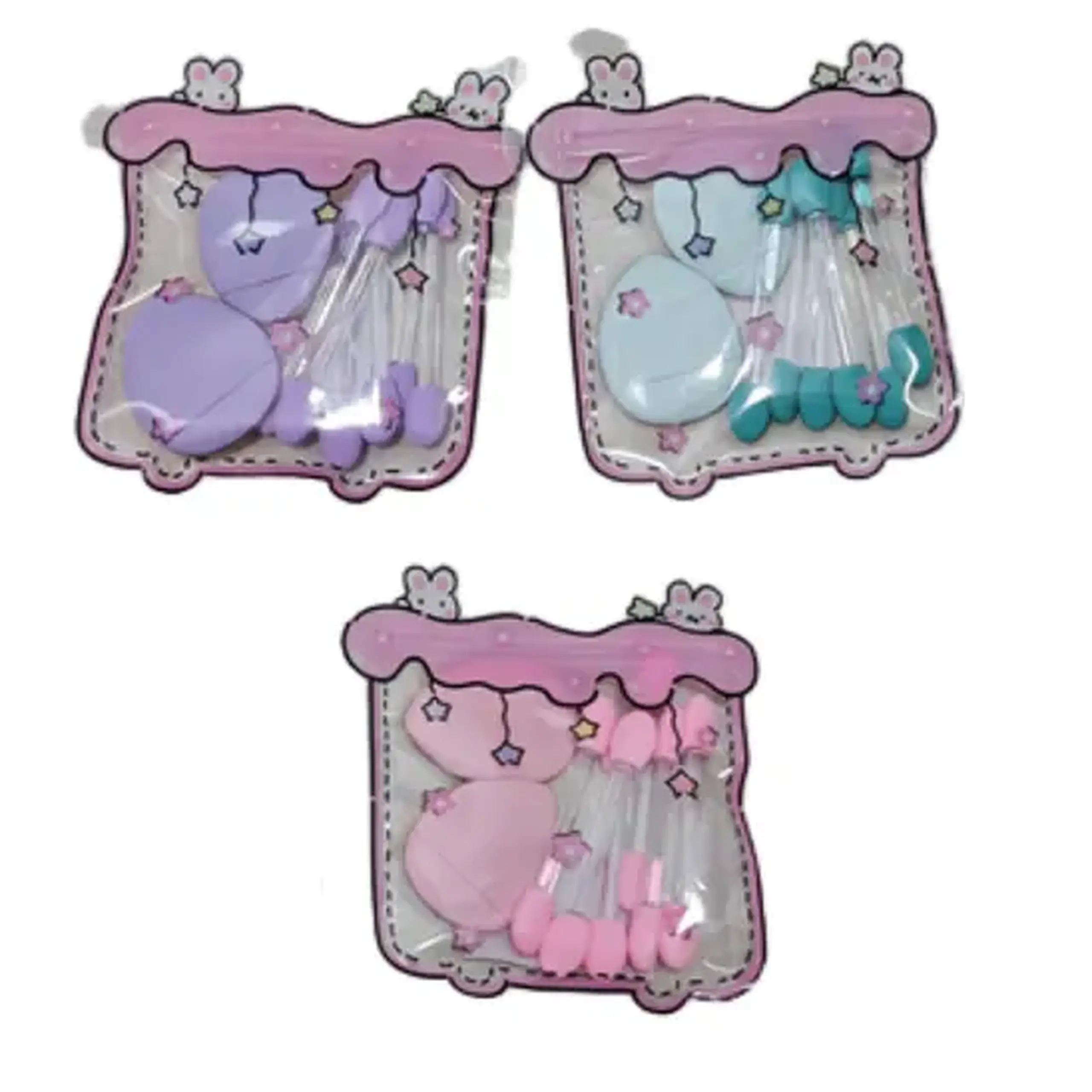 Set pensula cu burete pentru machiaj (8pcs)