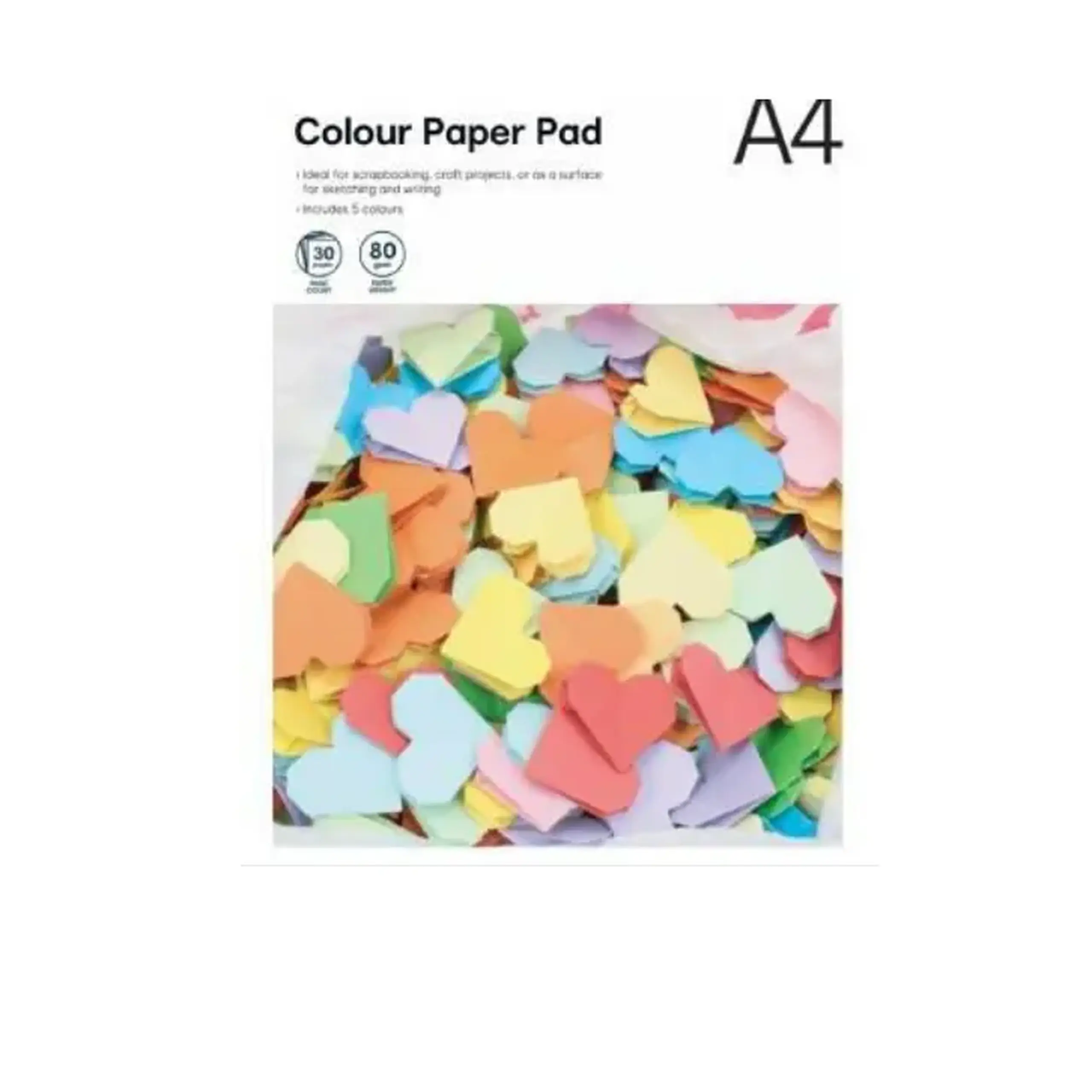 Hirtie color A4 05cul. 80gr PASTEL 30foi Conda