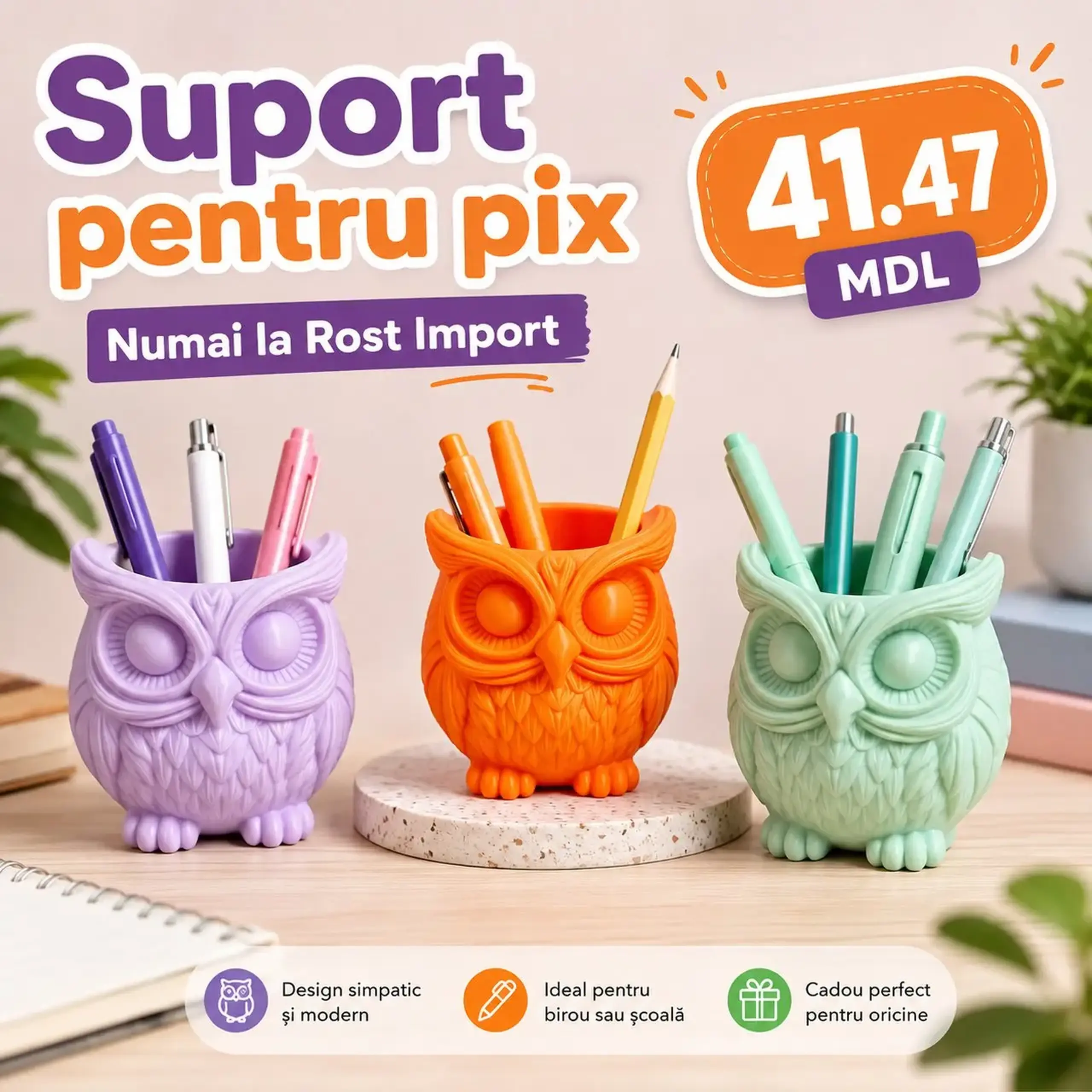 Suport pixuri bufnita