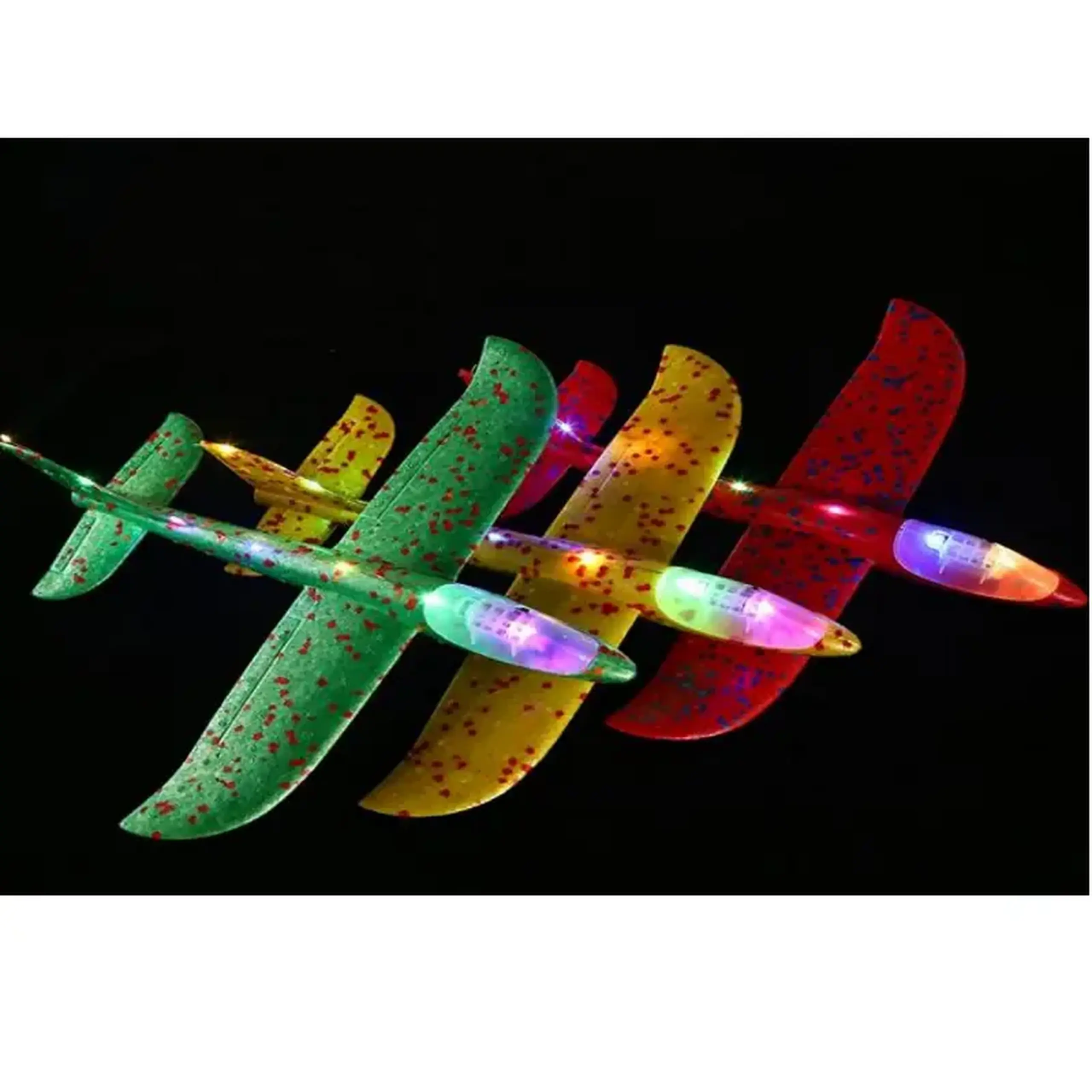 Avion din polistiren cu lumini 34cm