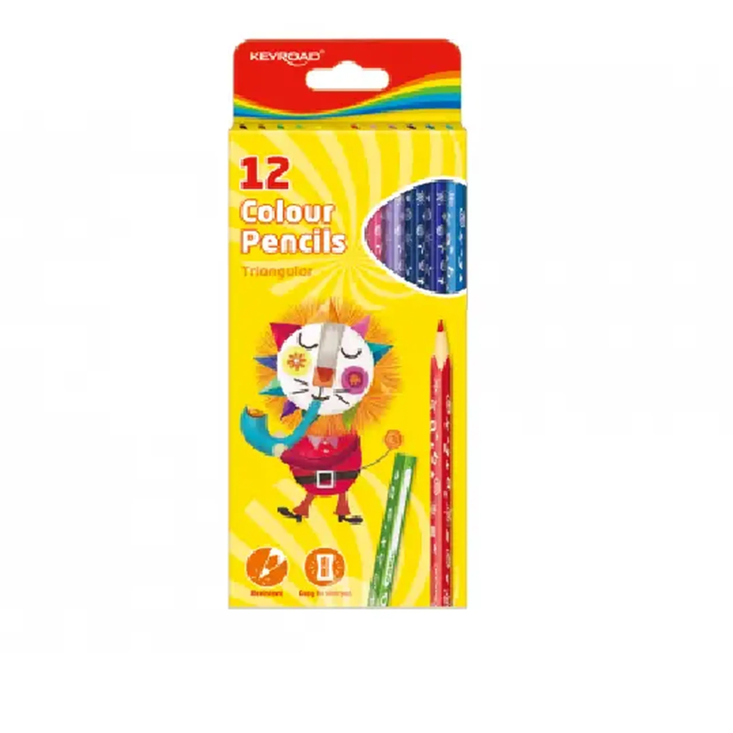 Creioane color Keyroad 12 culori, Super Quality, 3mm