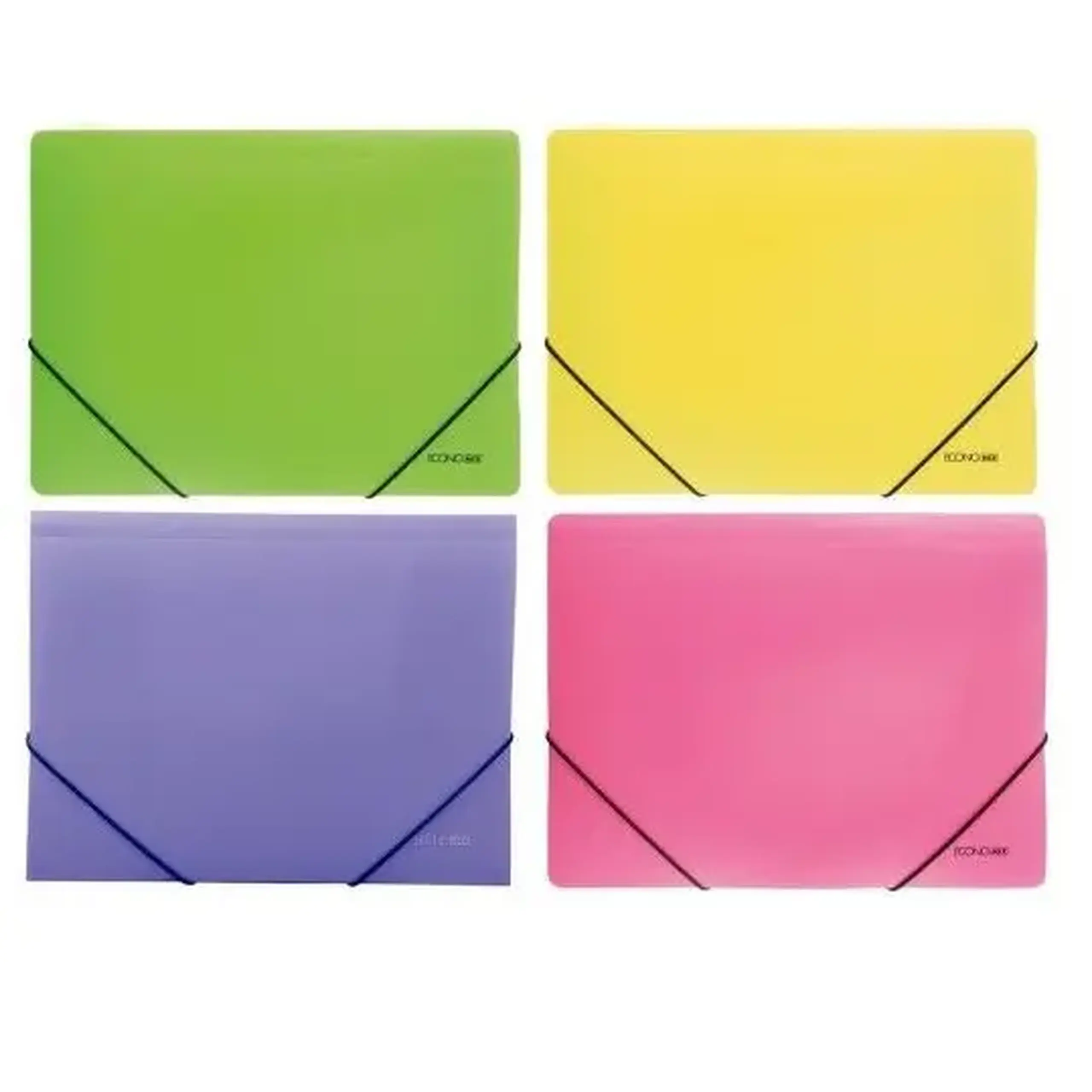Mapa cu elastic Economix A4 (plastic/violet neon)