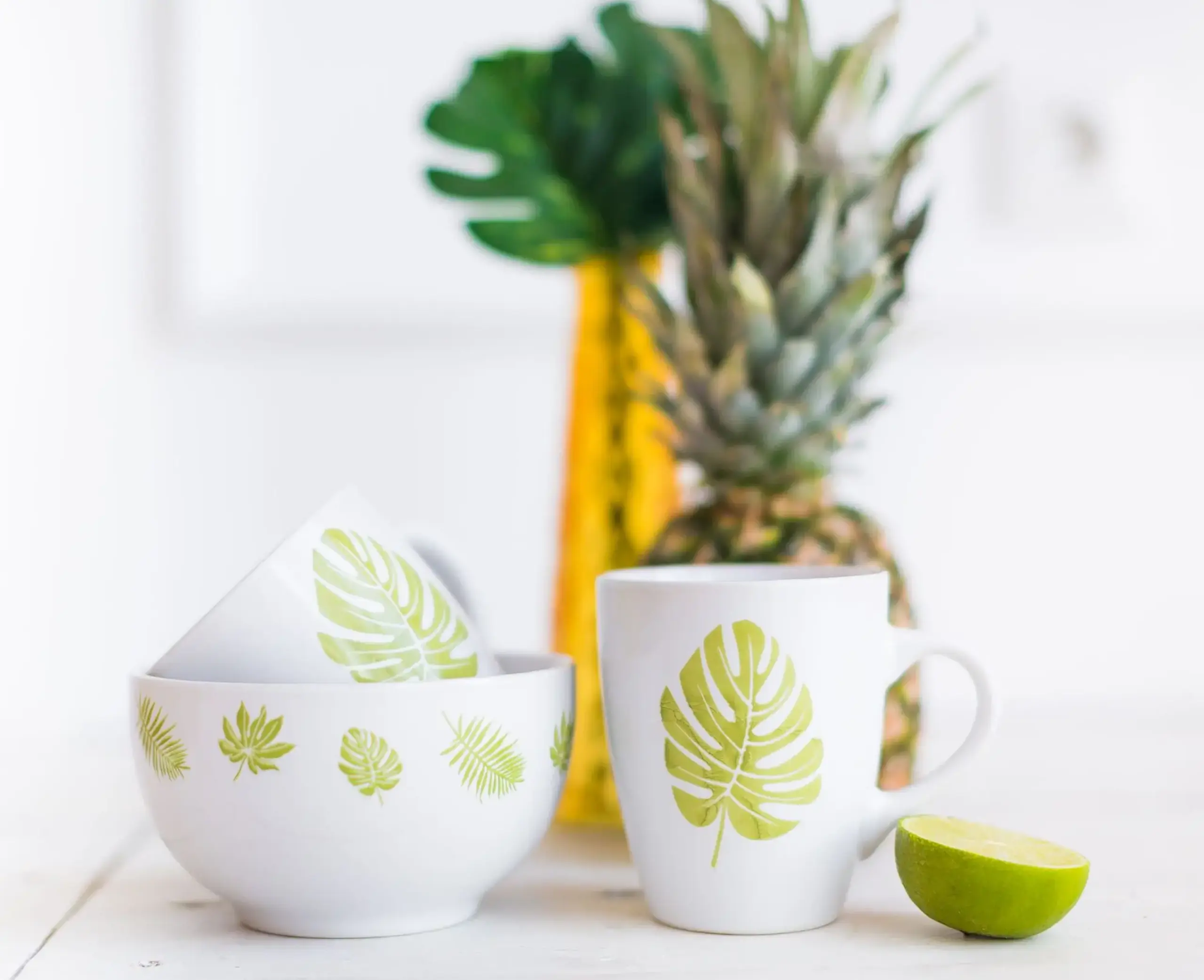 Bol ceramic Leaf Monstera 14 cm