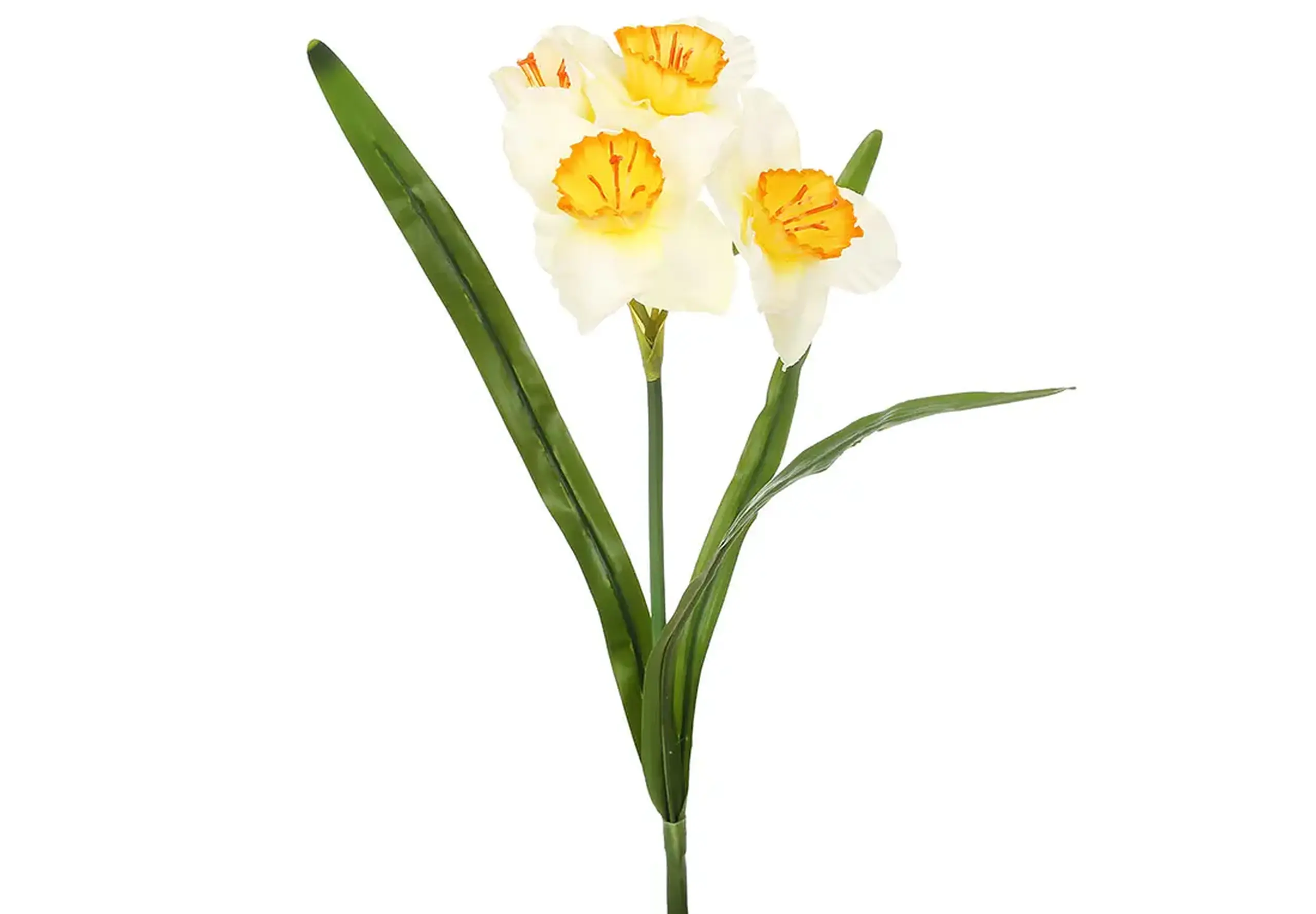 Creangă de Narcis cu frunze 43cm
