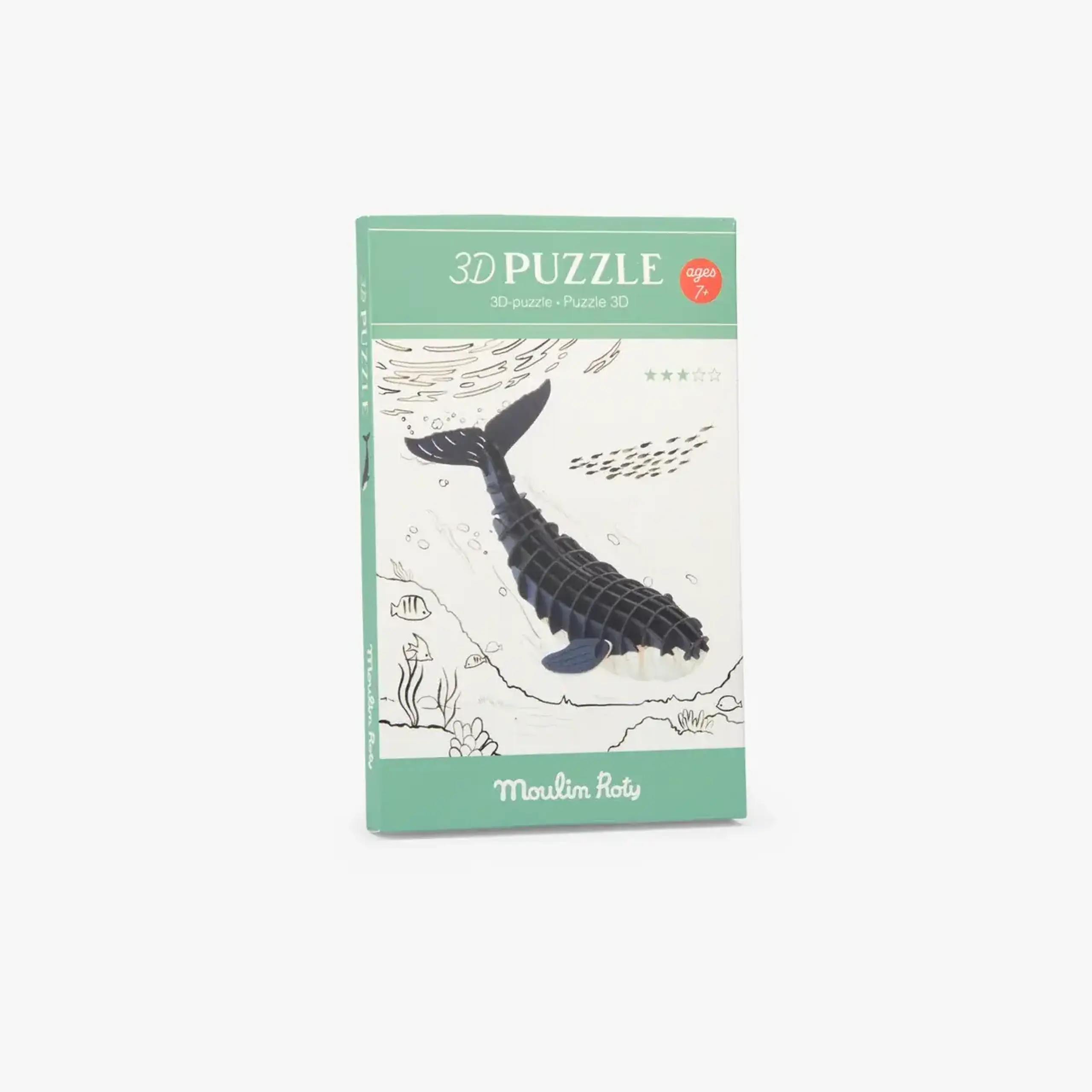 Puzzle 3D Balenă albastră — Moulin Roty