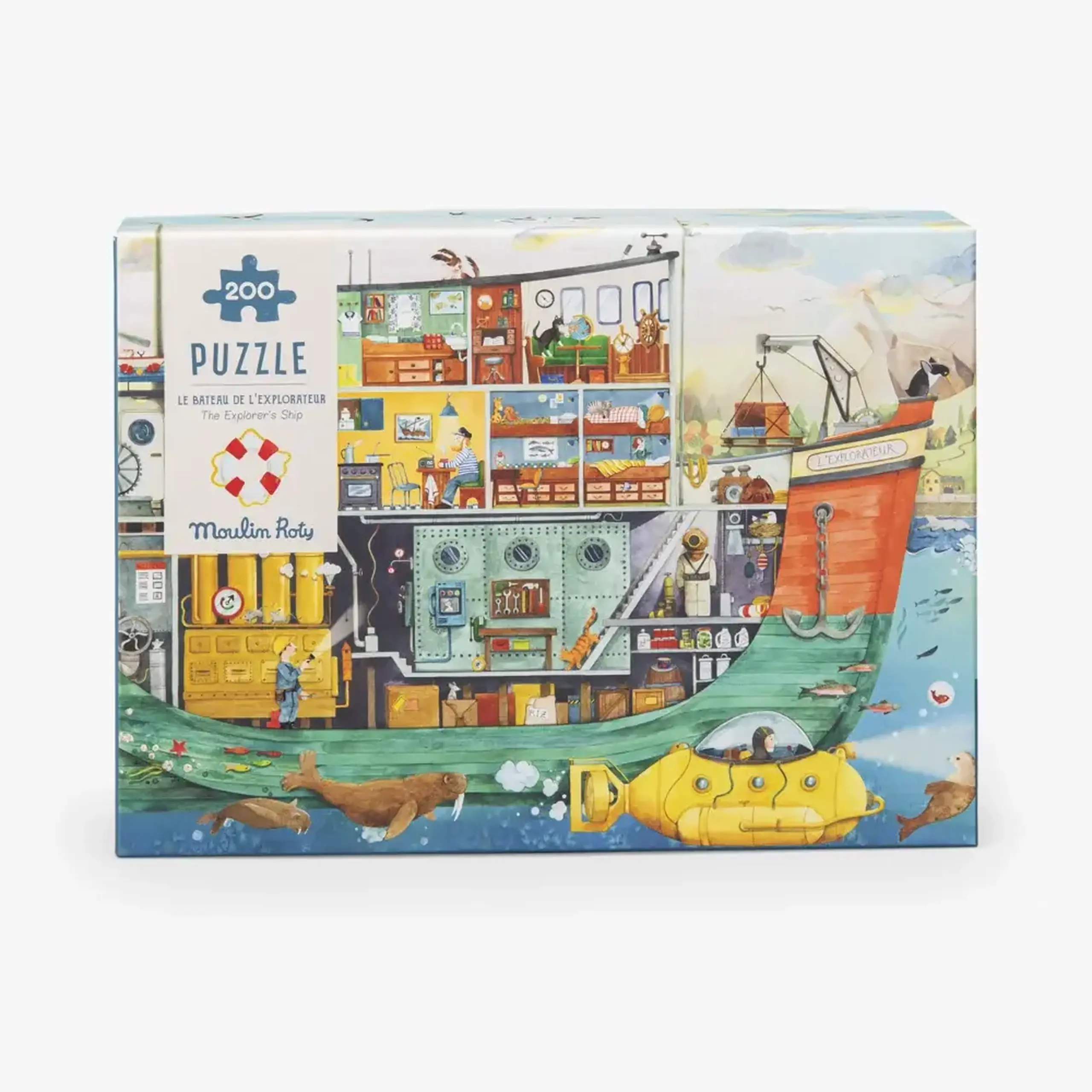 Puzzle „Nava exploratorului”, 200 piese — Moulin Roty