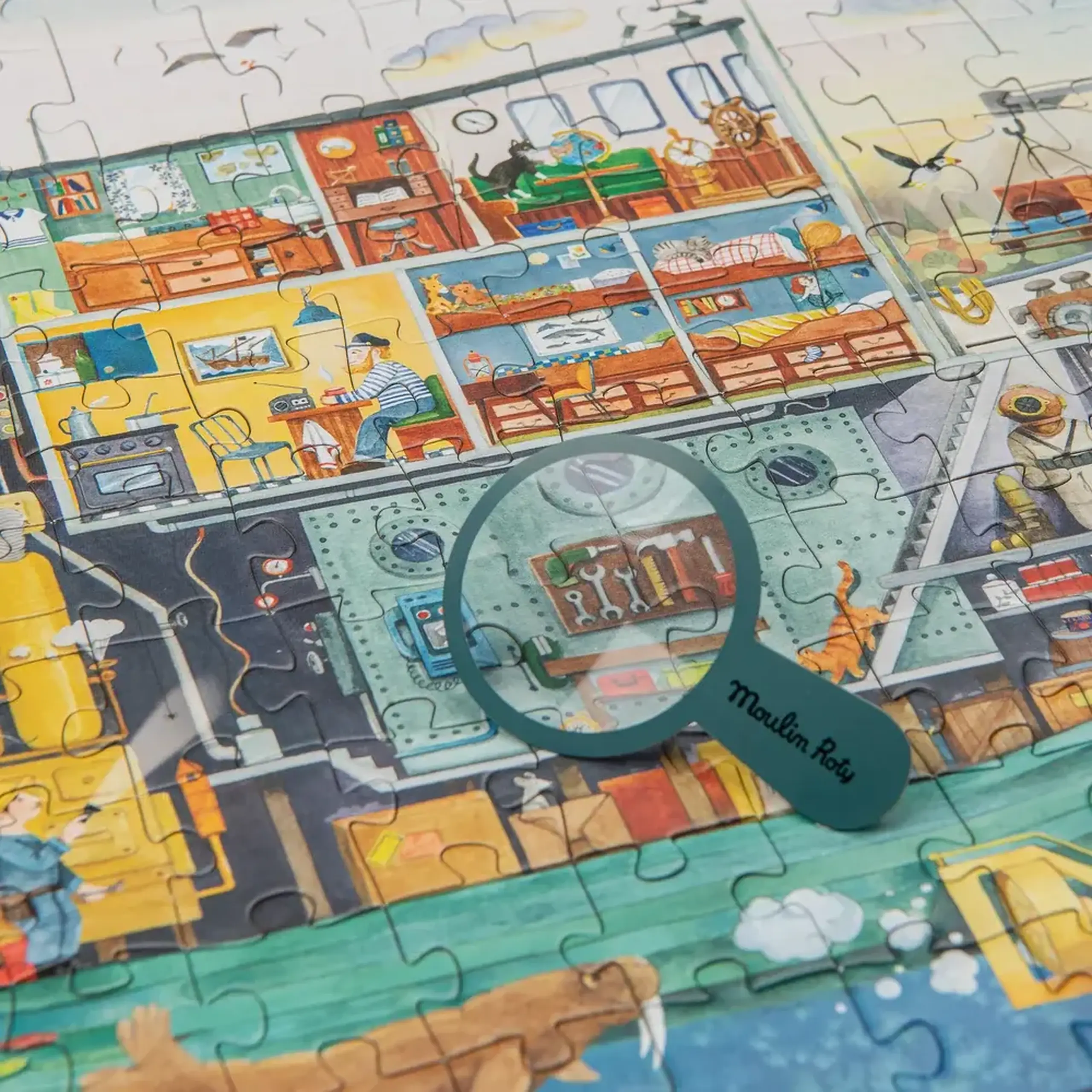 Puzzle „Nava exploratorului”, 200 piese — Moulin Roty