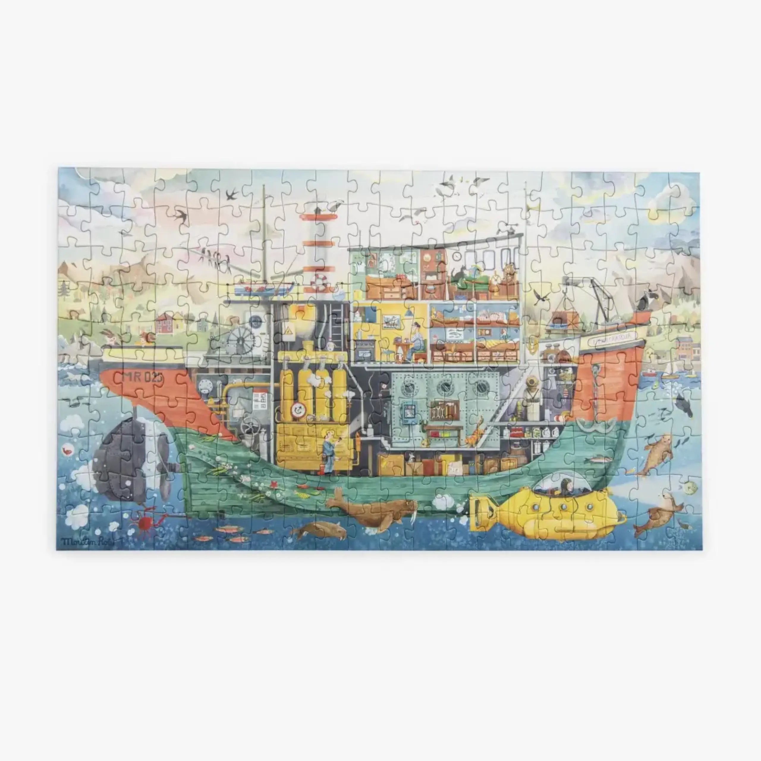 Puzzle „Nava exploratorului”, 200 piese — Moulin Roty