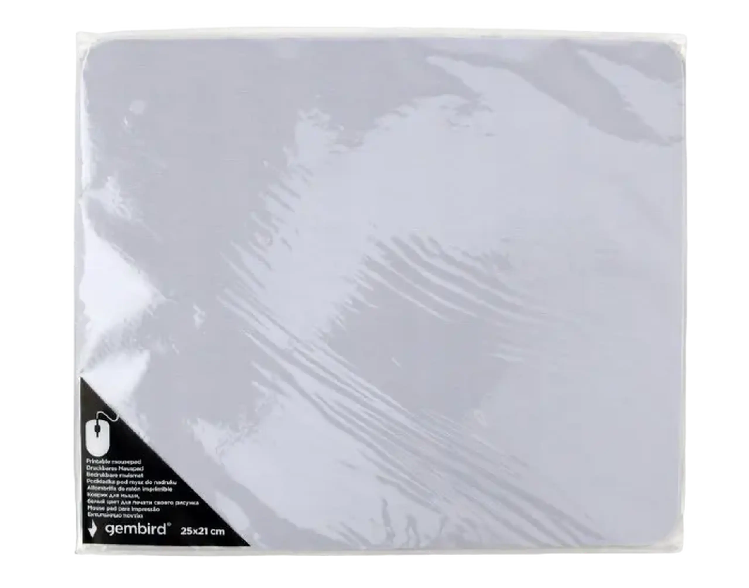 Mouse Pad Gembird MP - PRINT - M, 250 × 210 × 3 mm, pânză, imprimabilă, alb
