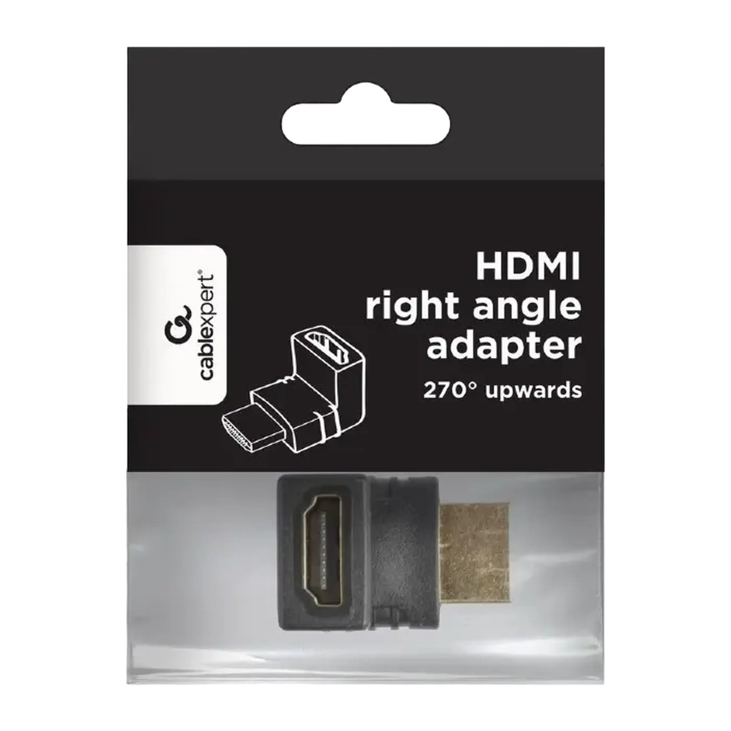 Adaptor Video Cablexpert A-HDMI270-FML, HDMI (M) - HDMI (F), Negru