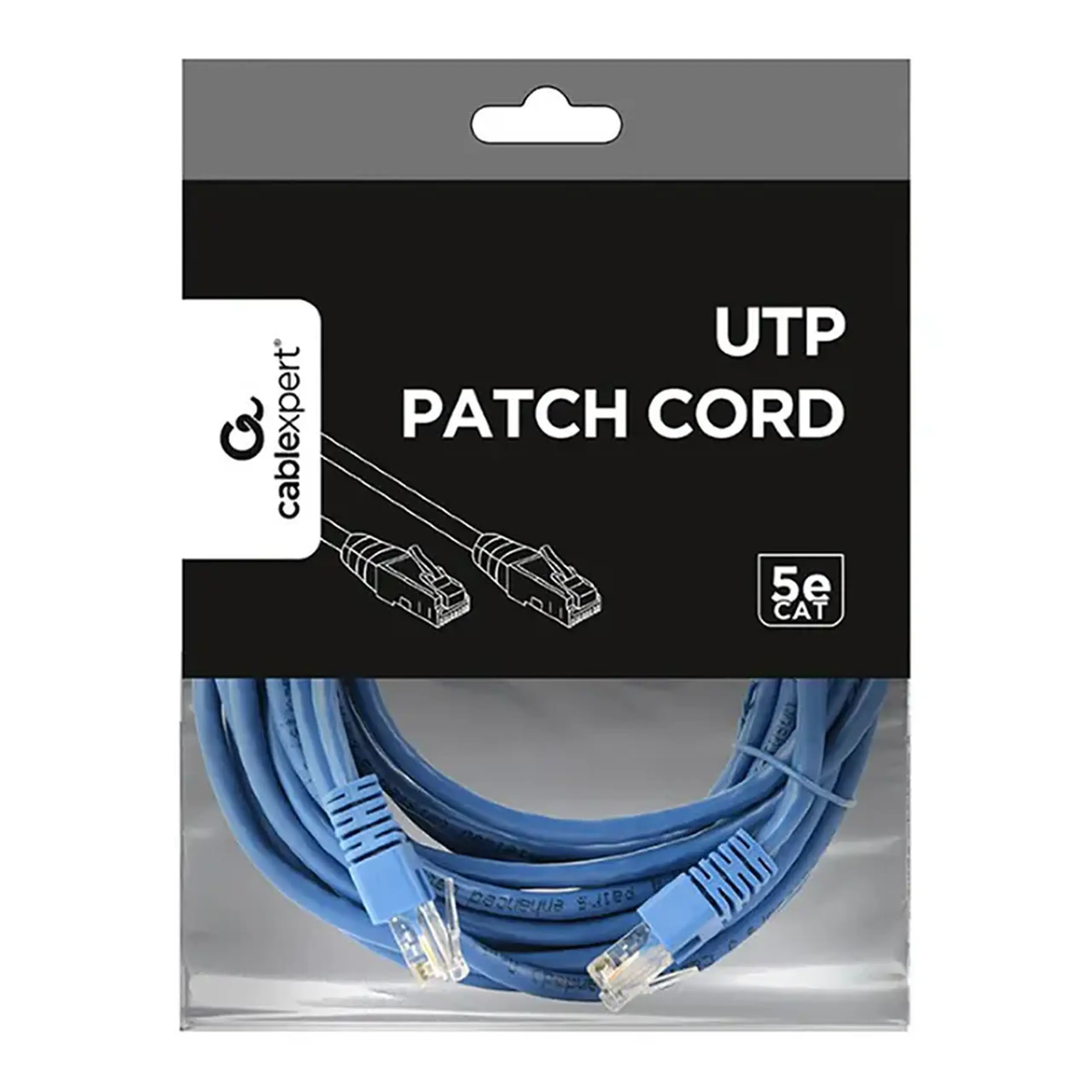 Patch cord Cablexpert PP12-5M/B, CAT5e UTP, 5m, Albastru