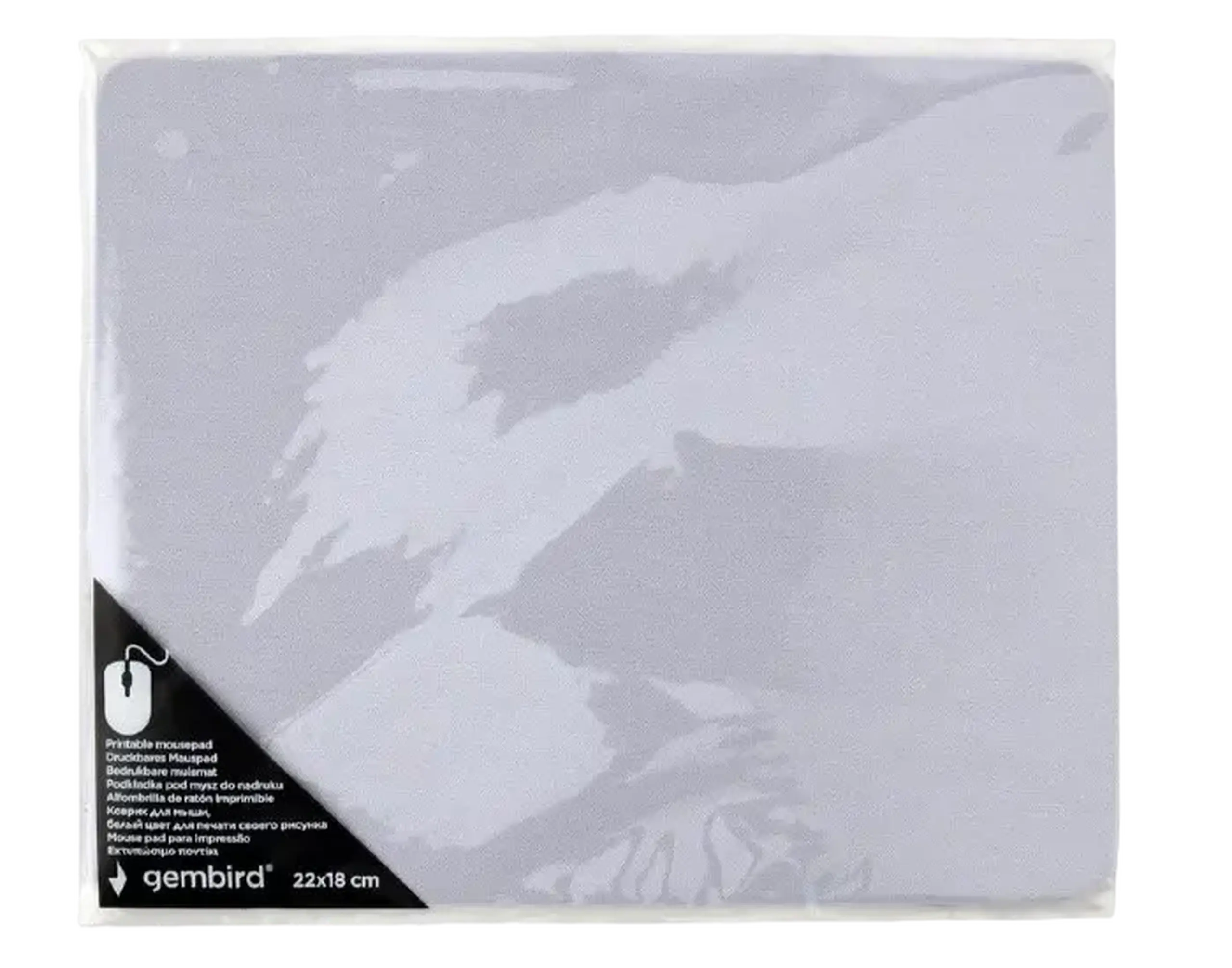 Mouse Pad Gembird MP-PRINT-S, 220mm x 180mm, Alb