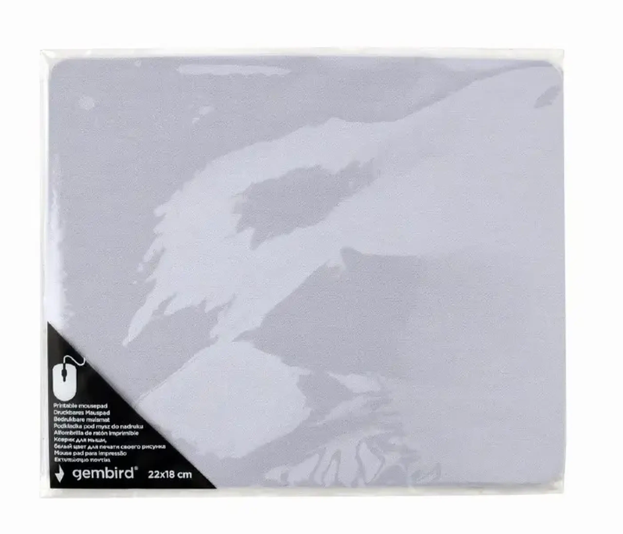 Mouse Pad Gembird MP-PRINT-S, 220mm x 180mm, Alb