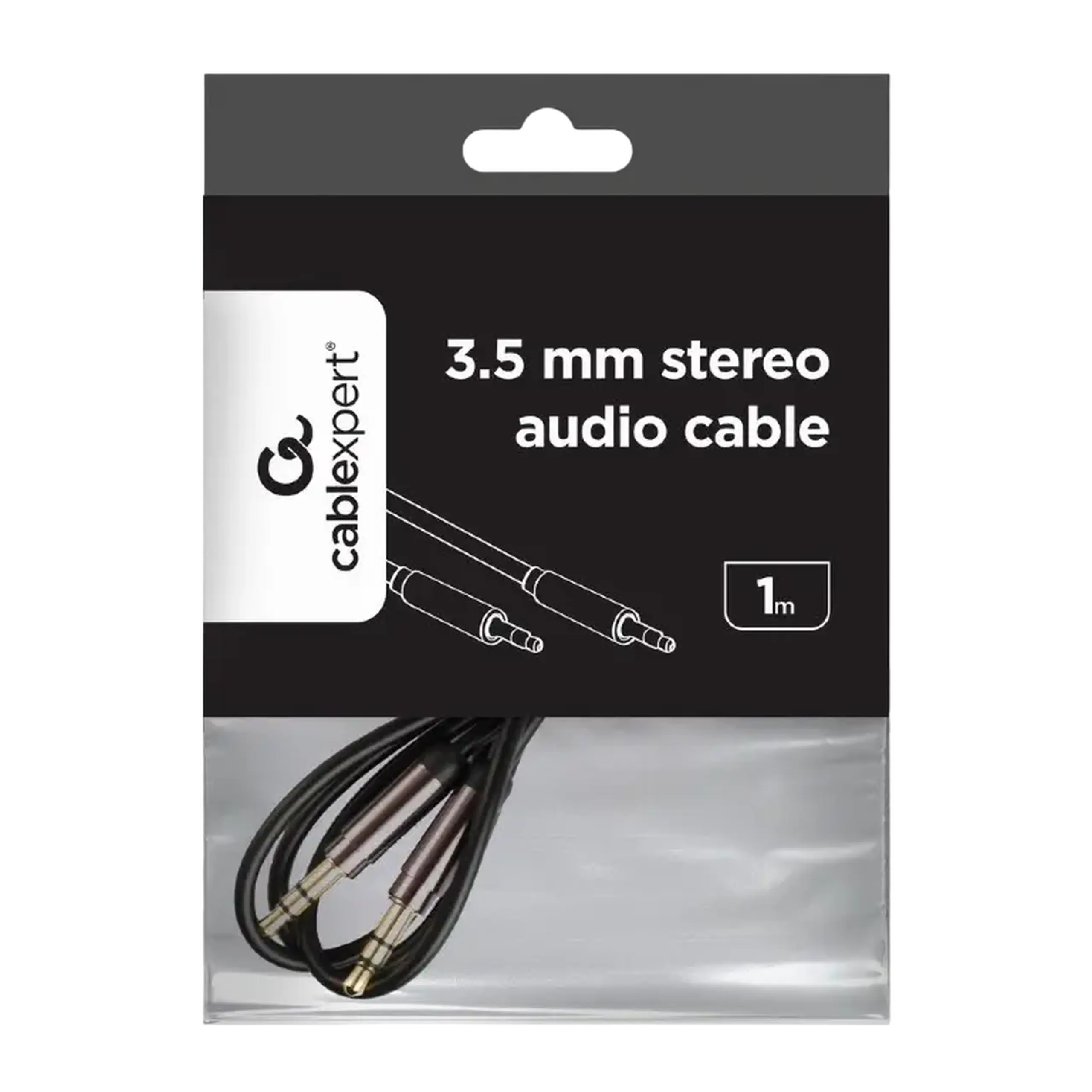 Cablu audio Cablexpert CCAP-444-1M, 3.5mm 3-pin (M) - 3.5mm 3-pin (M), 1m, Negru