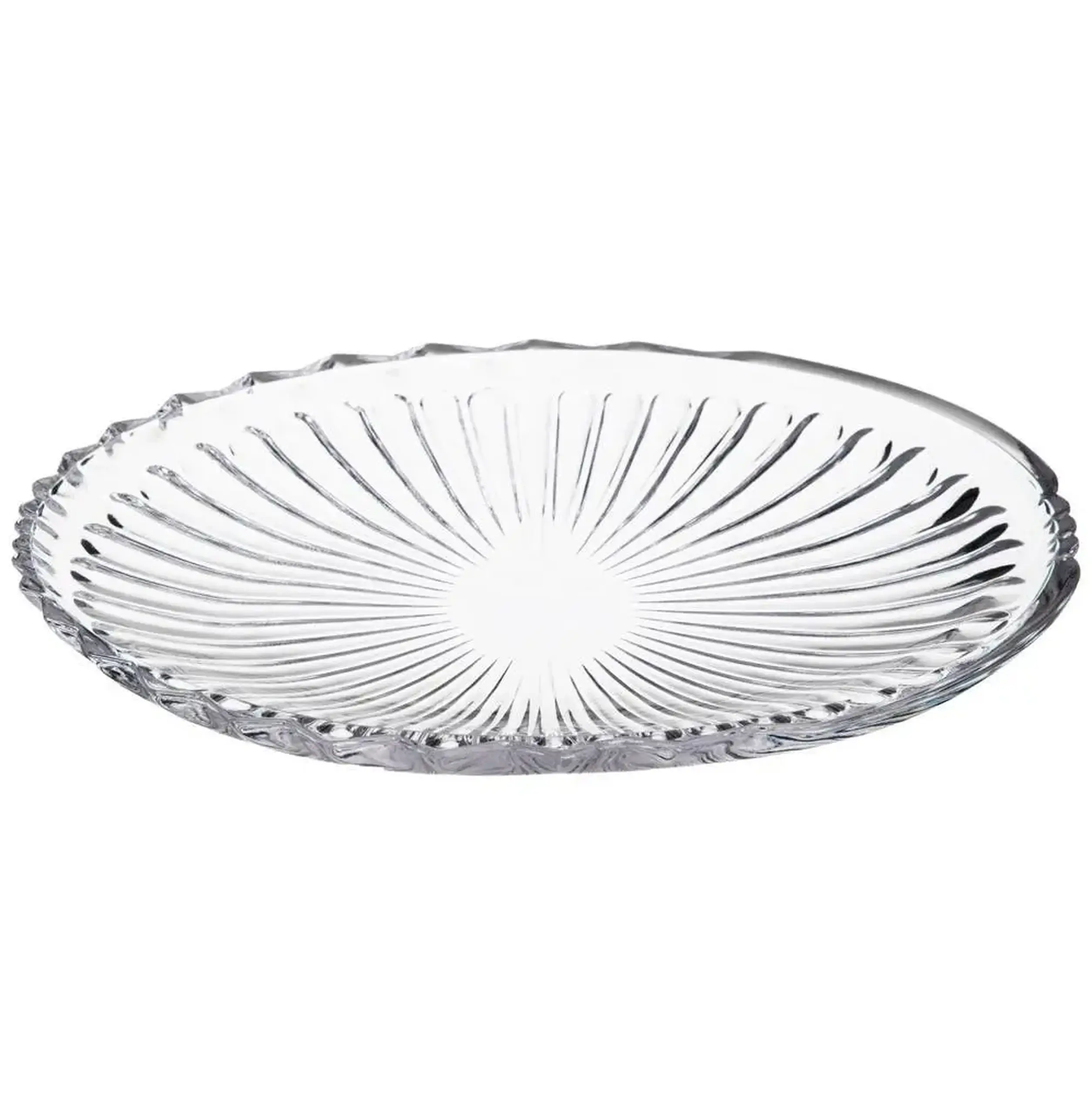 Farfurie ovală din sticlă pentru desert 20×15 cm, Sencam Alegre Glass