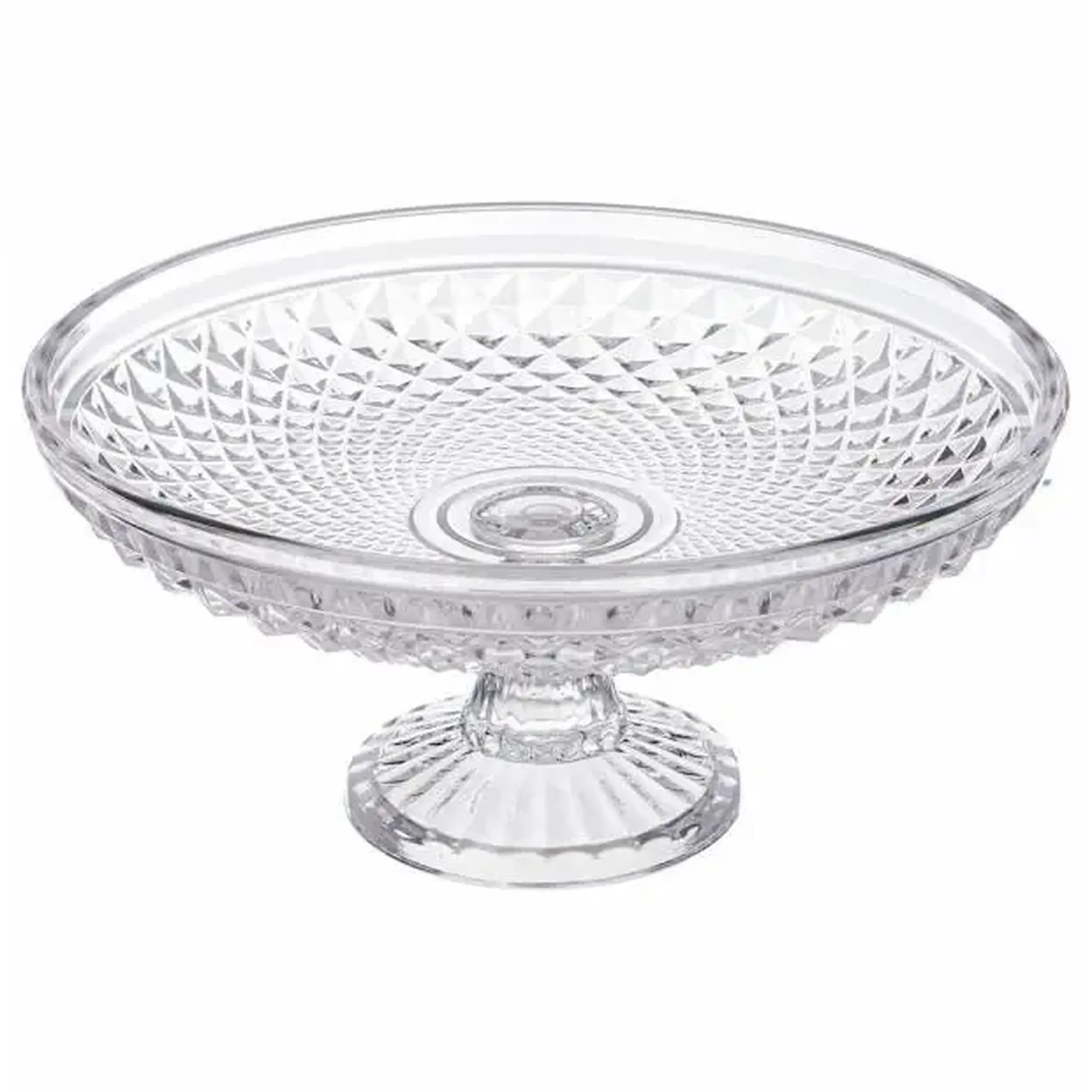 Platou Mini Rotund pe Picior Sencam – Sticla Handmade