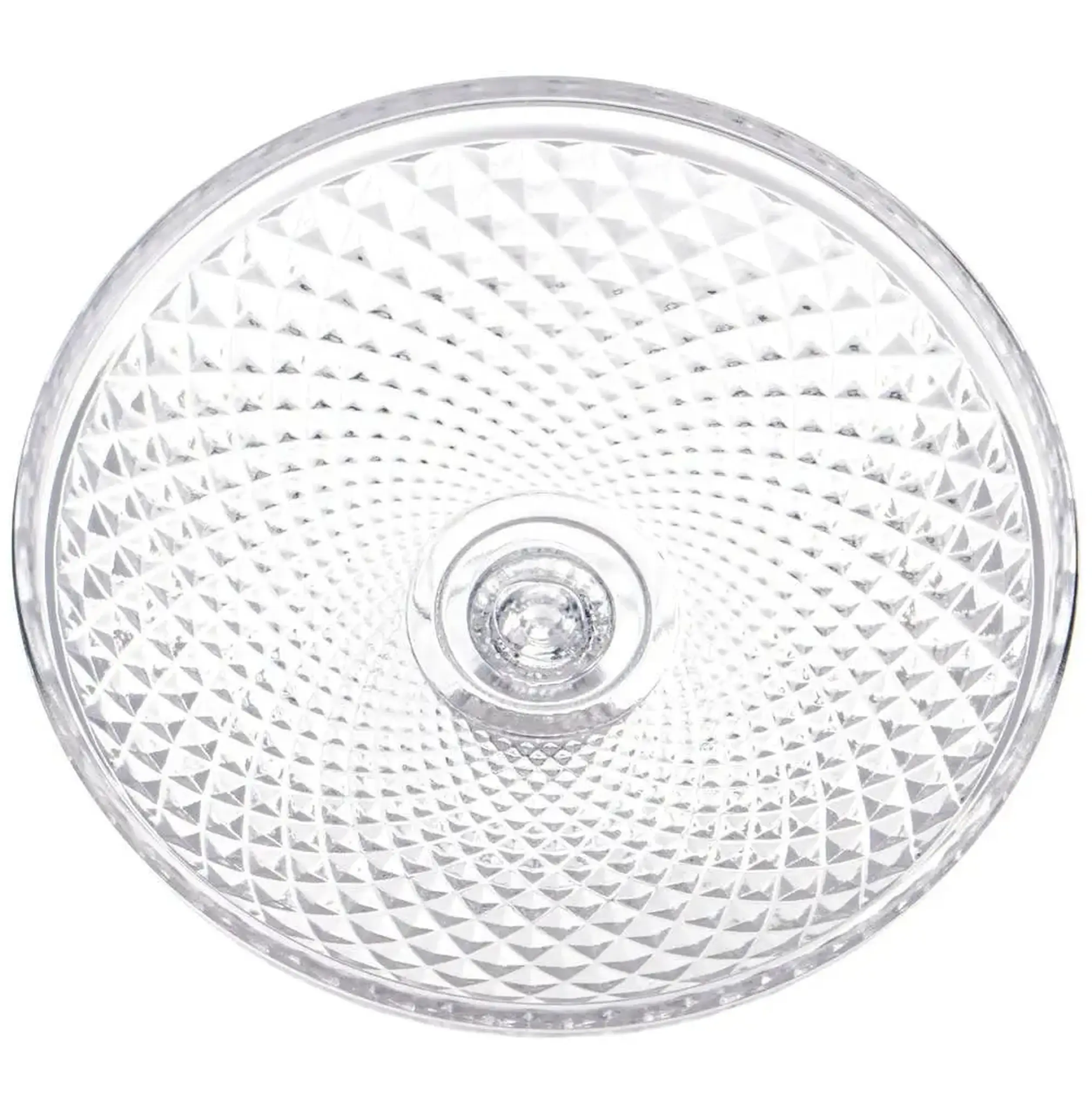 Platou Mini Rotund pe Picior Sencam – Sticla Handmade