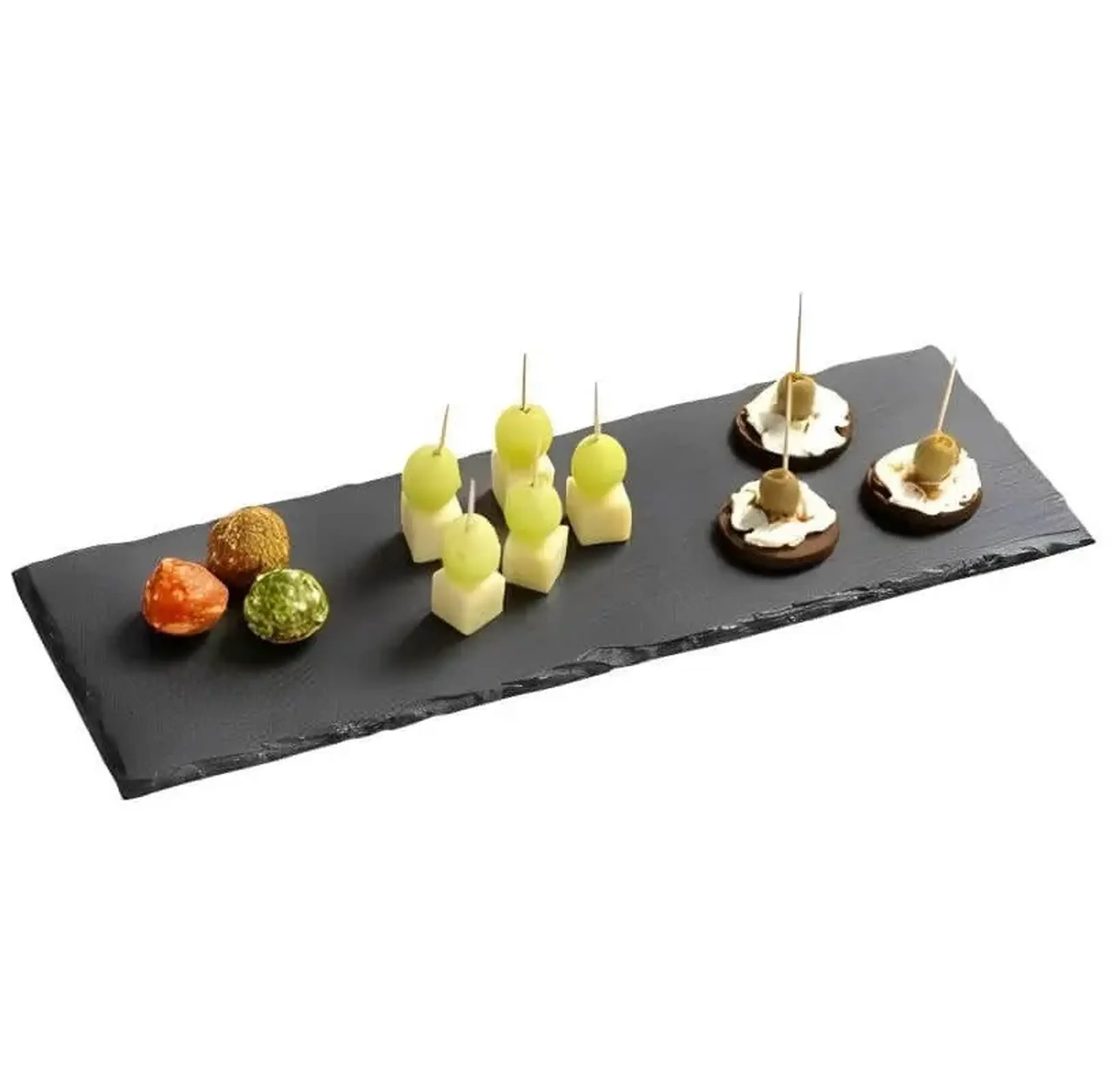 Platou din piatră vulcanică Kesper pentru servire elegantă – 38 × 13 cm