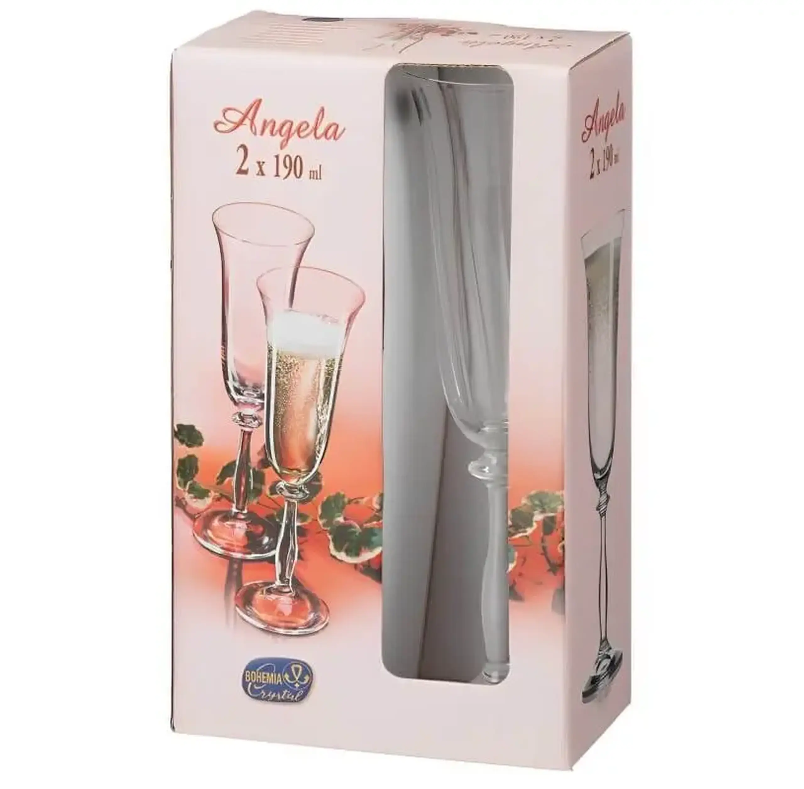 Set pahare pentru șampanie Angela Bohemia Crystal 2 buc