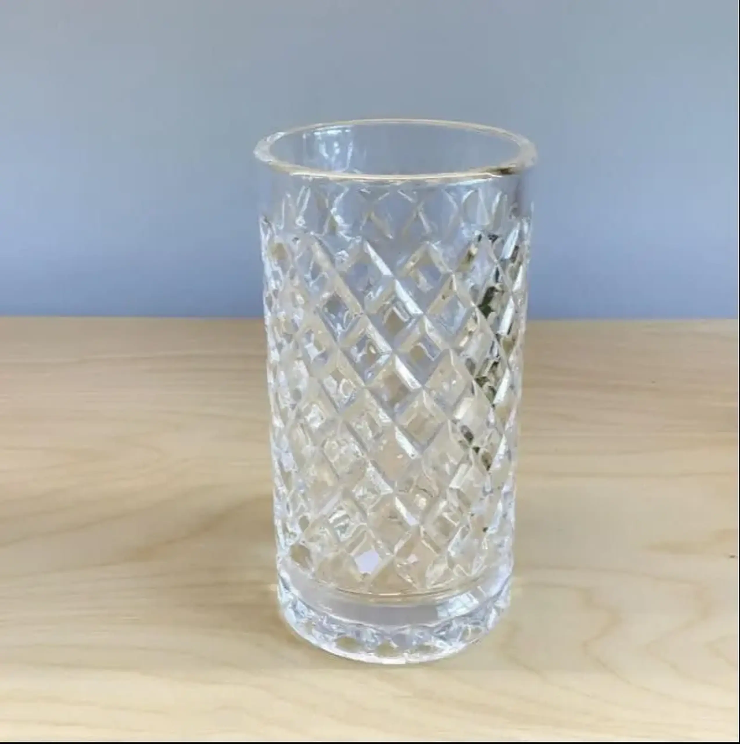 Pahar din sticlă groasă cu model optic, 6x14 cm – Sencam Alegre Glass