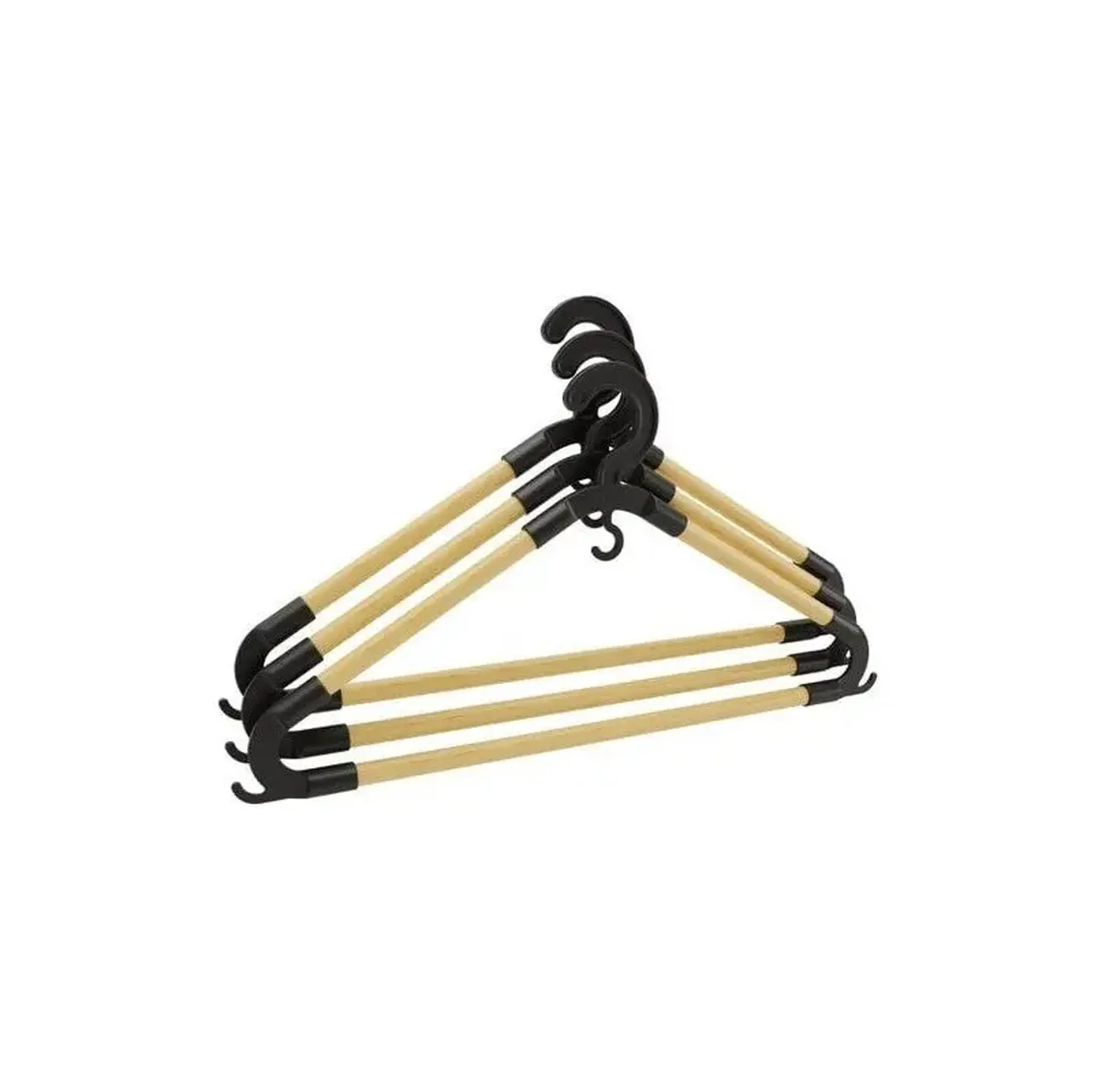 Umerașe din lemn Seowood SEO-8105 – set 3 bucăți, culoare neagră