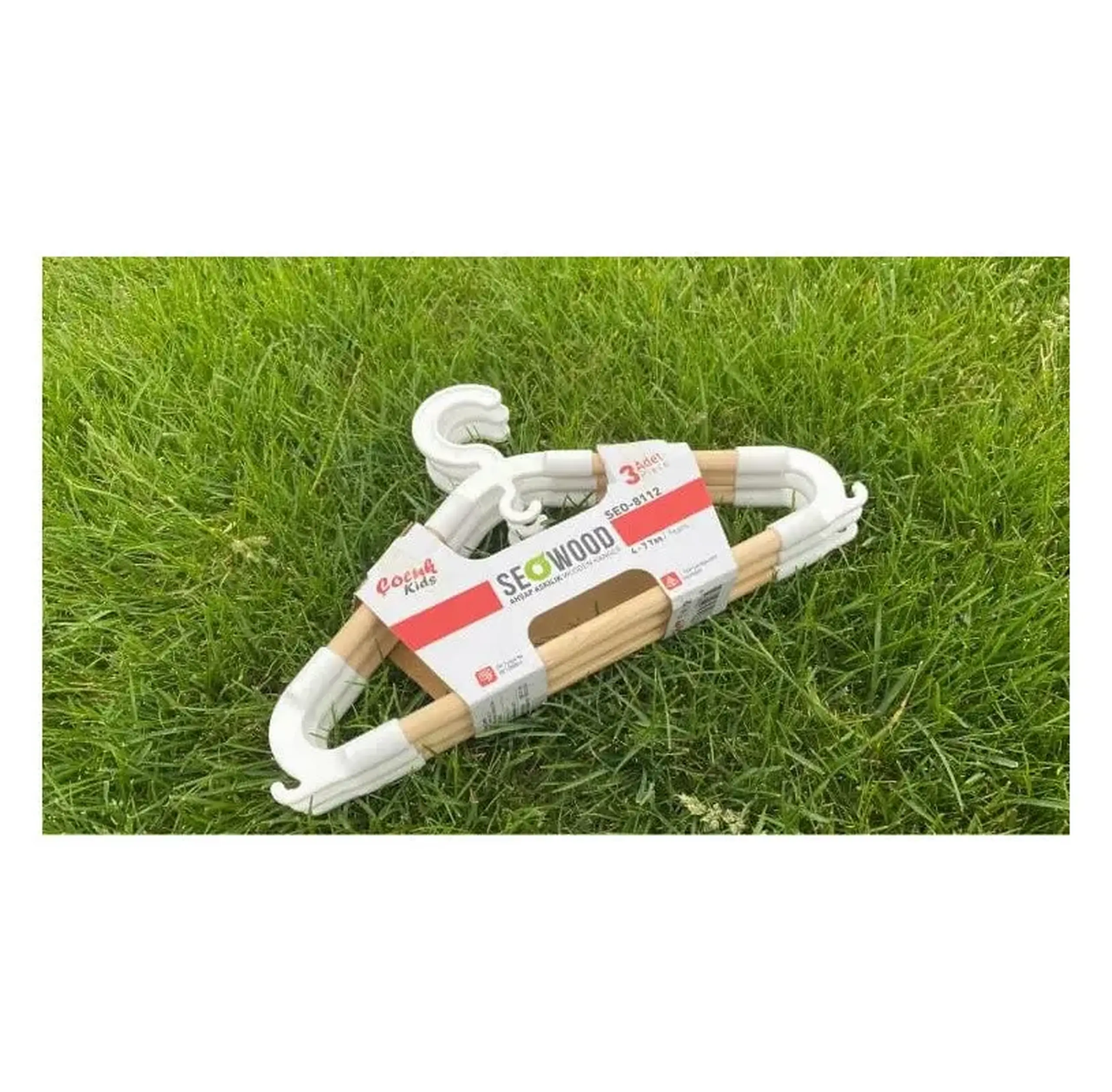 Set 3 umerașe din lemn Seowood 8112 pentru copii 4–7 ani