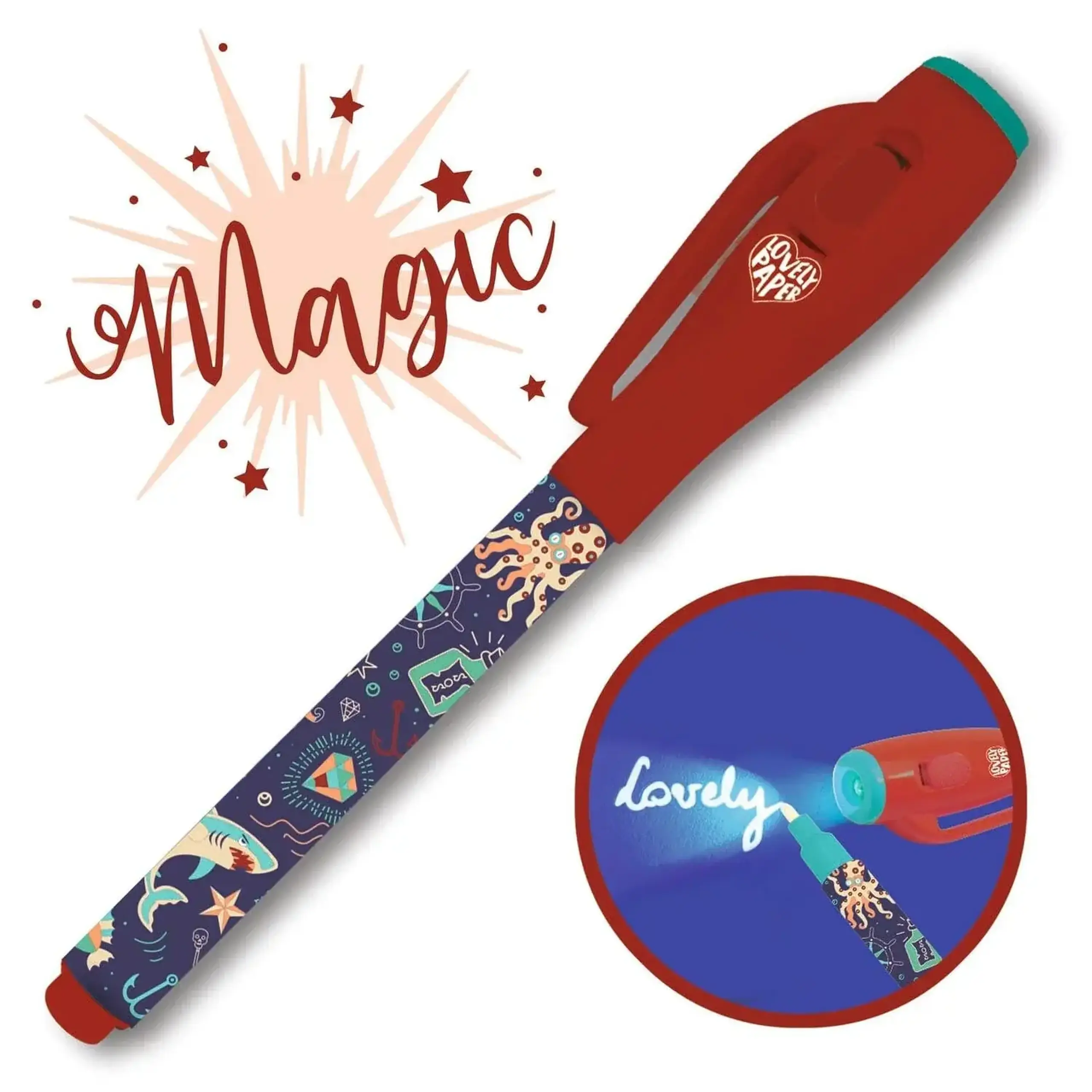 Stilou magic UV, model la alegere — Djeco - Stilou Magic Lucille