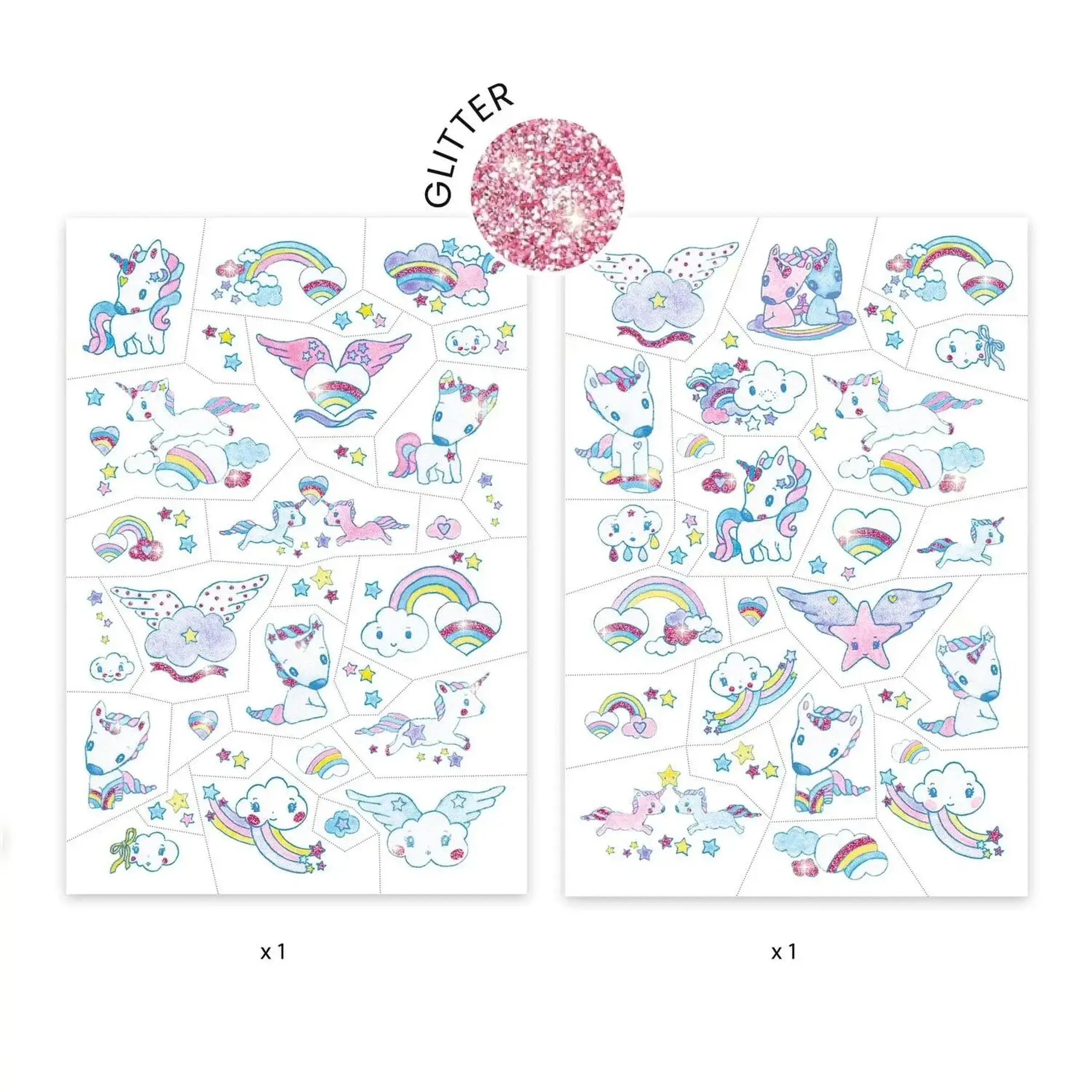 Tatuaje temporare cu unicorni — Djeco